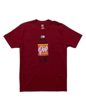 Ink Detroit- Vintage Pop not Soda T-Shirt - Soft Wash Cardinal Stretchable Armholes