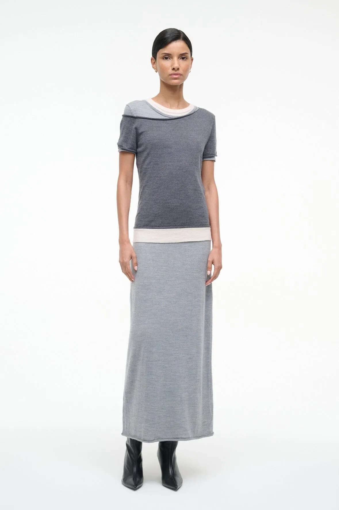 LYRIC DRESS | HEATHER GREY MULTI Sleeve Light Skin-friendly
