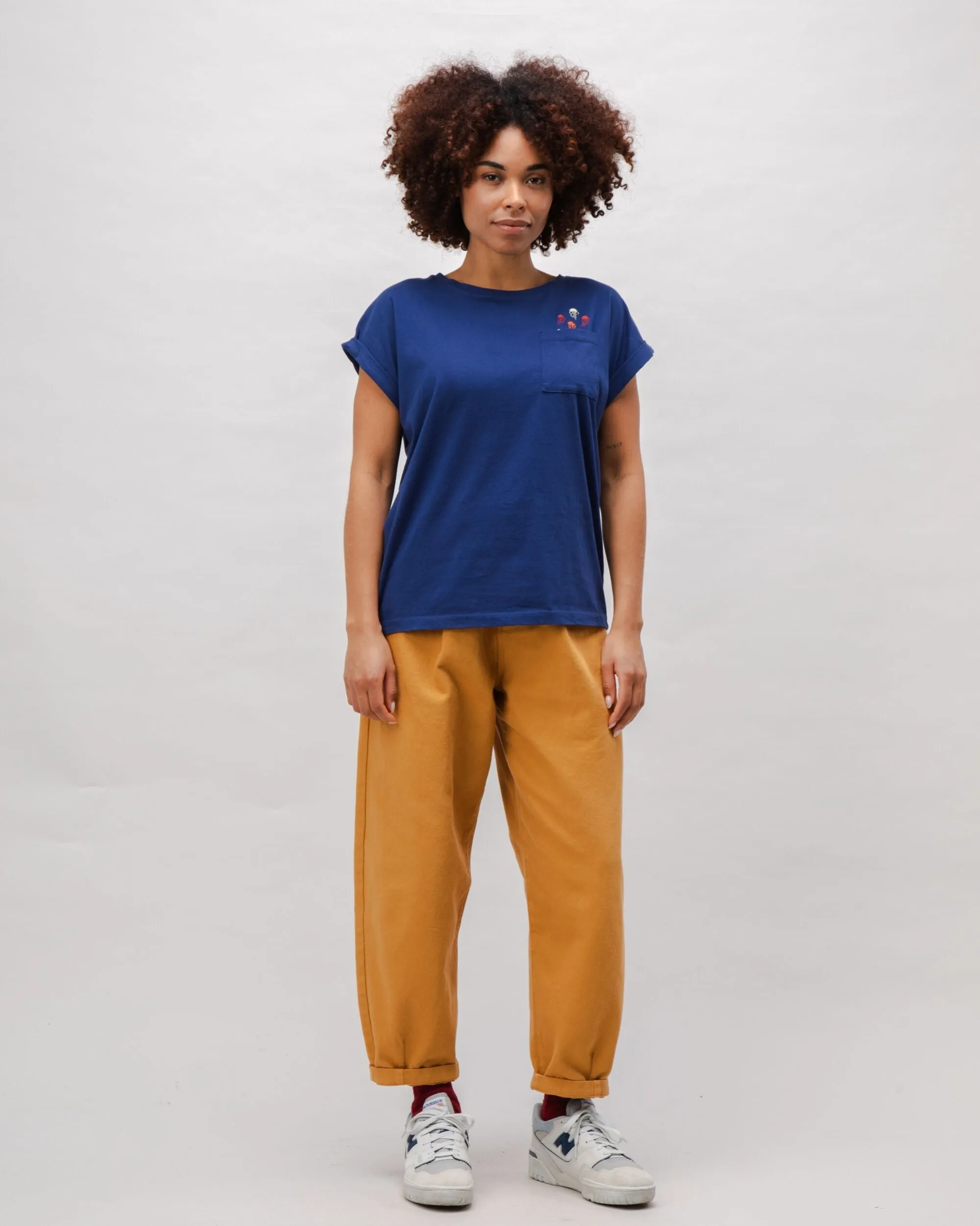 Jellyfish Scoop Cotton Tee Navy Active Layer Casual Day Wear