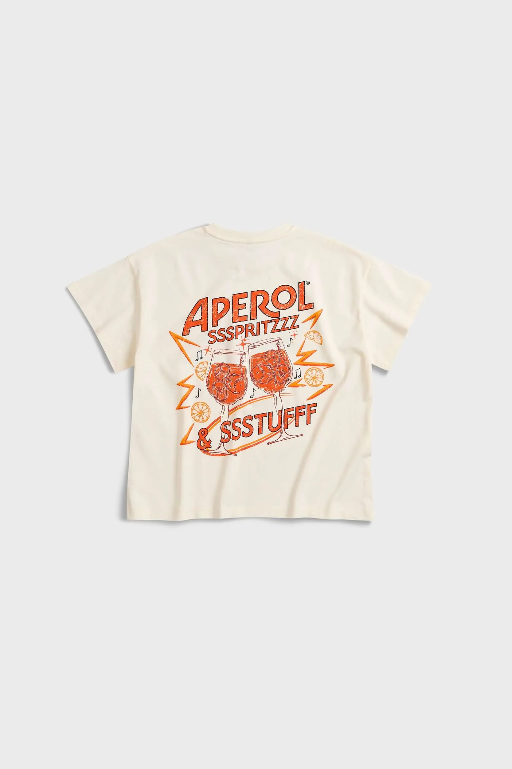 Reinforced Collar Stretchable SSSTUFFF X APEROL UV Tee Cropped