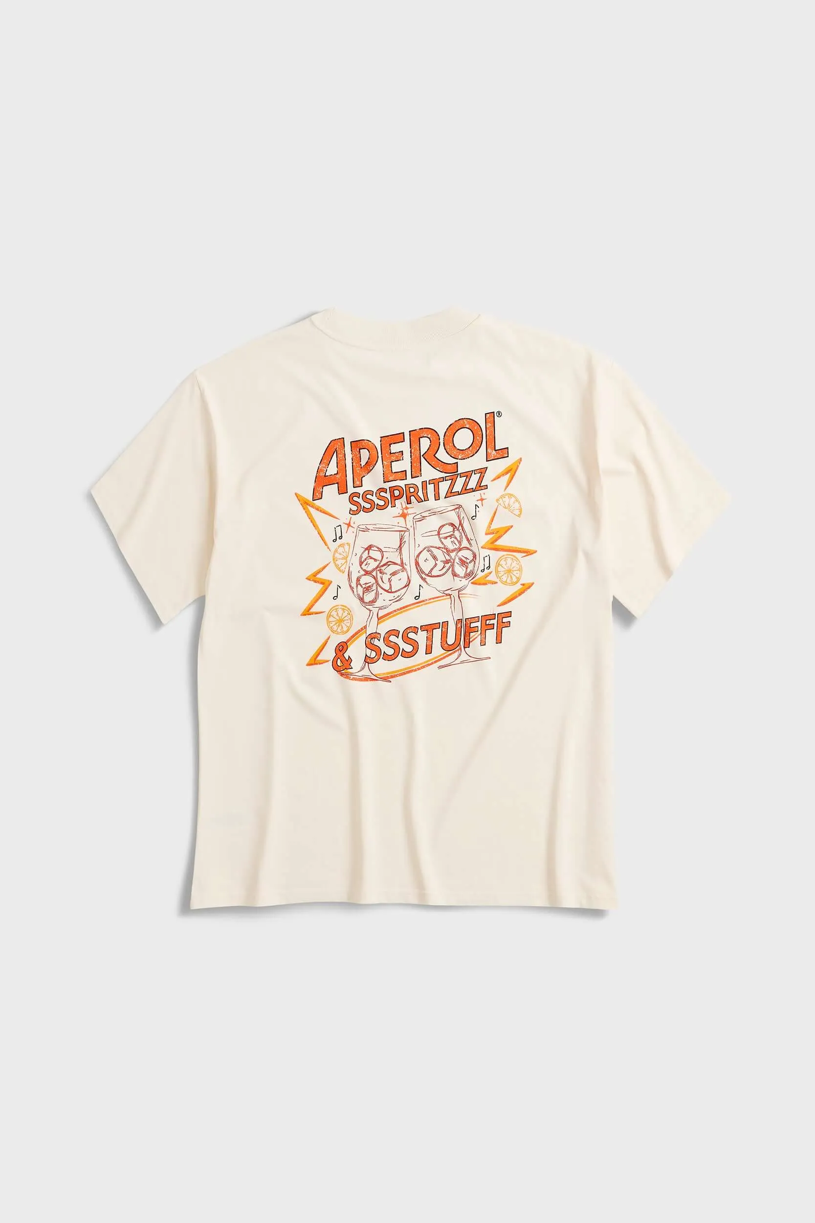SSSTUFFF x APEROL UV Tee Microfiber texture