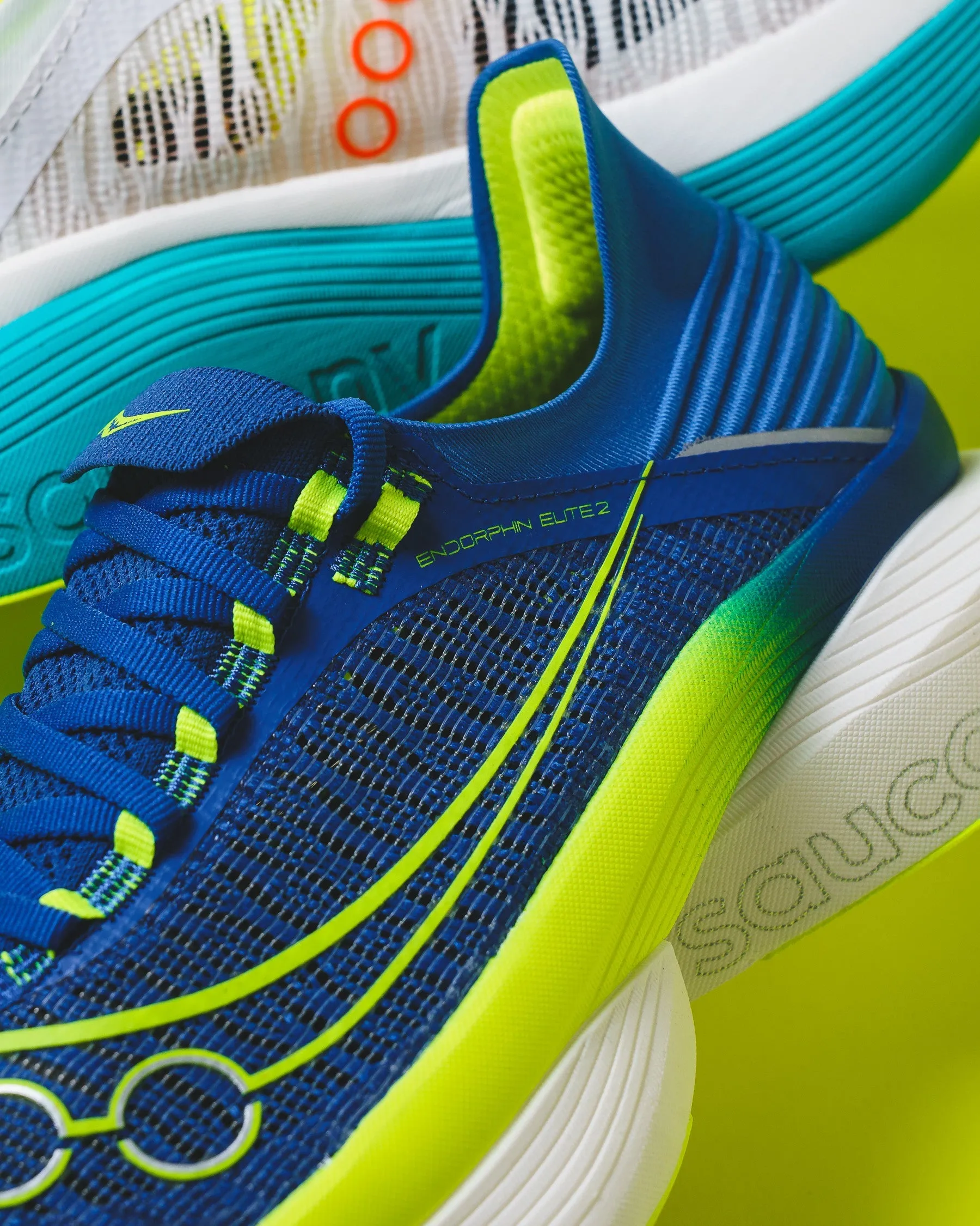 All-Purpose Cushioning Saucony Men Endorphin Elite 2 Lapis Citron S30994-285