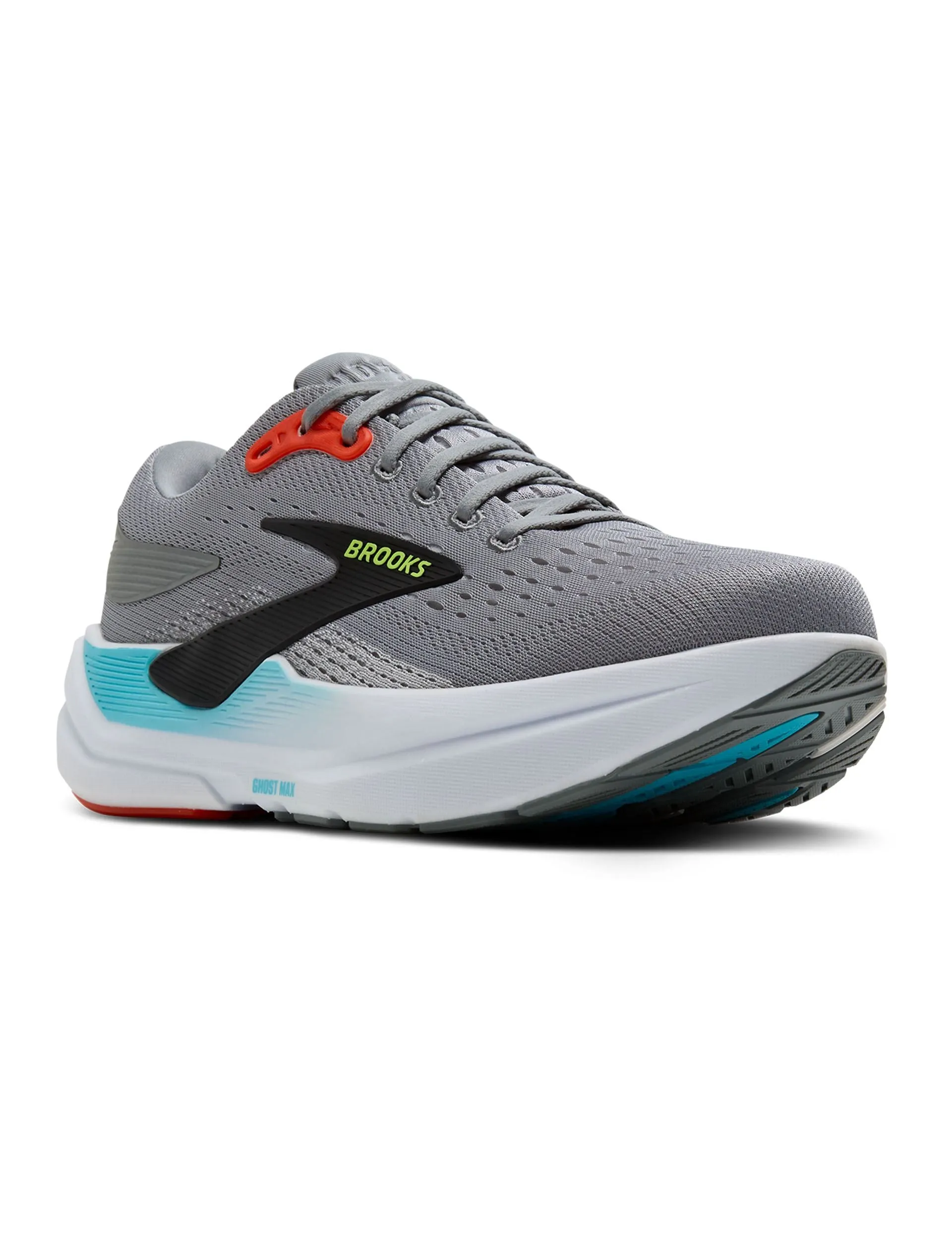 Ghost Max 3 - Primer Grey/Antarctica/Red flat - terrain running shoes Shock Diffusing Plate