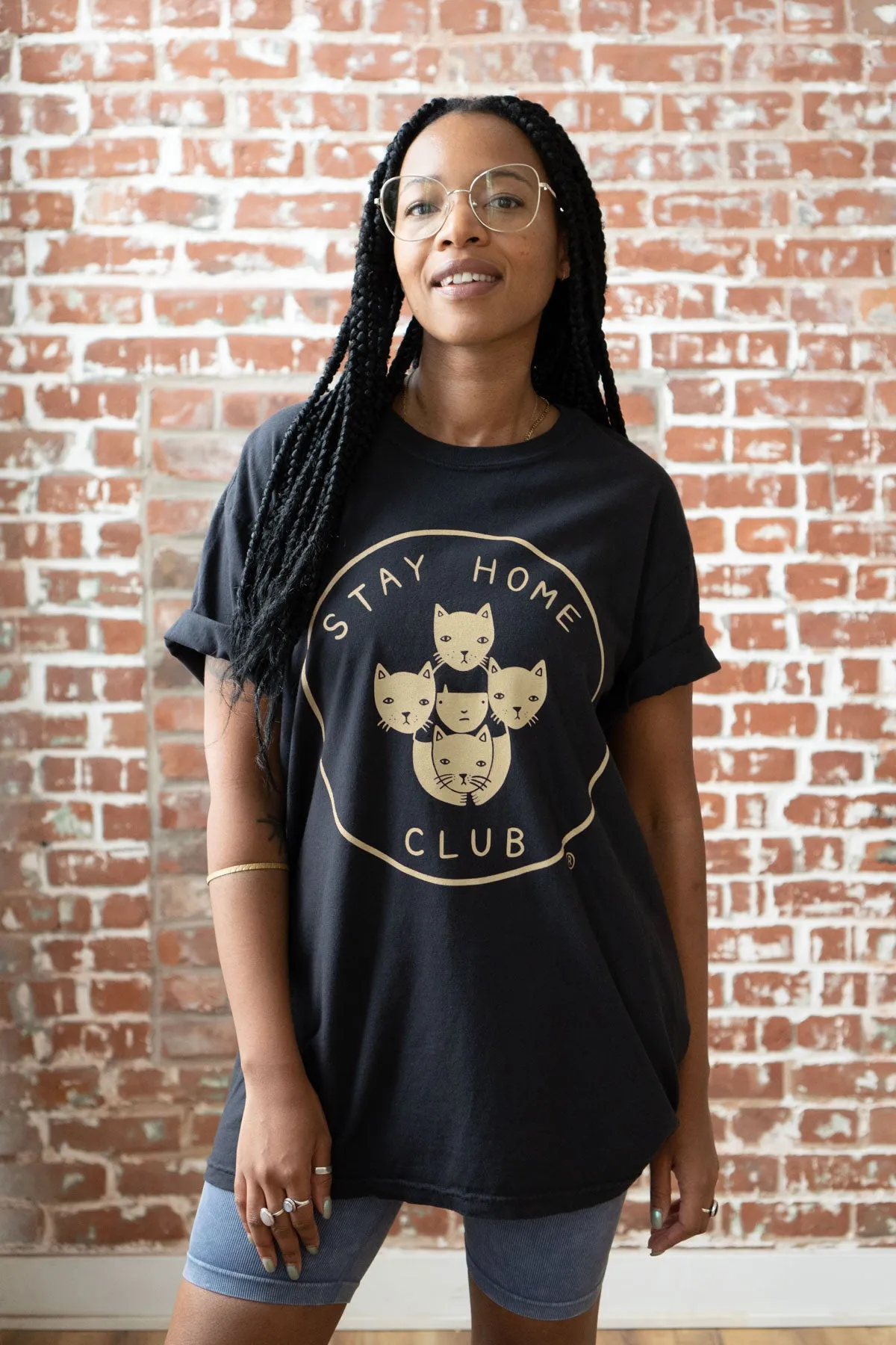 Quick Drying Stay Home Club Logo T-Shirt