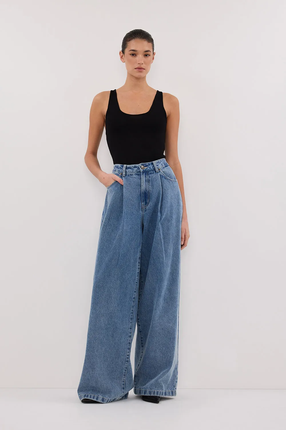 Classic Gym Ready Weekend Vibes STERLING CLASSIC BLUE DENIM JEAN