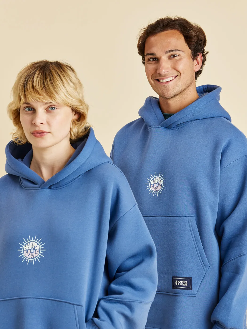 Cruz Oversized Hoodie Airforce Blue Minimal Fashion Simple Layer