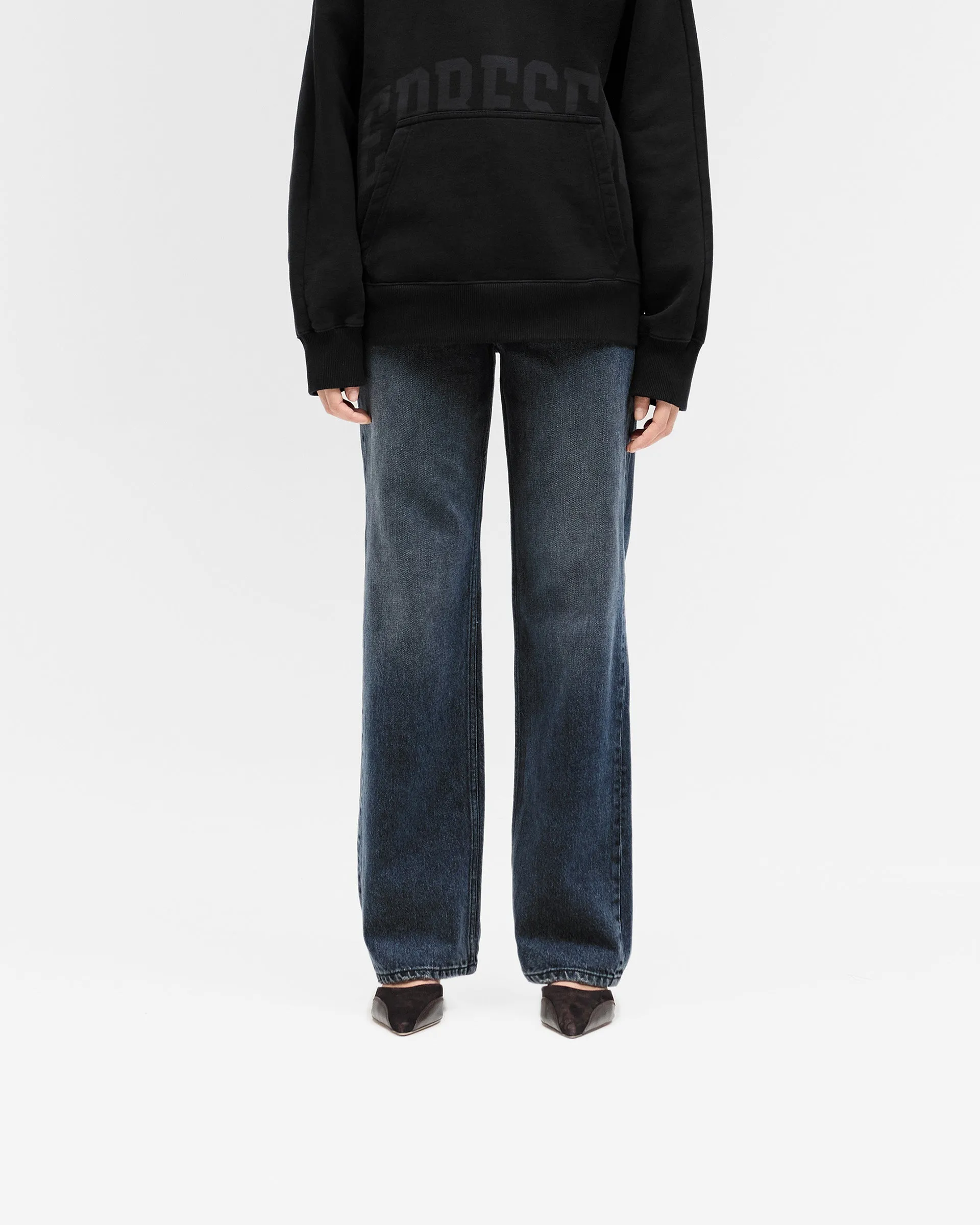 High Rise Straight Jean - Dark Blue Non Toxic Textile Certified