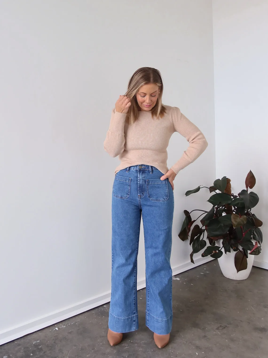 Bentley Jeans - Mid Blue Office Wear Casual