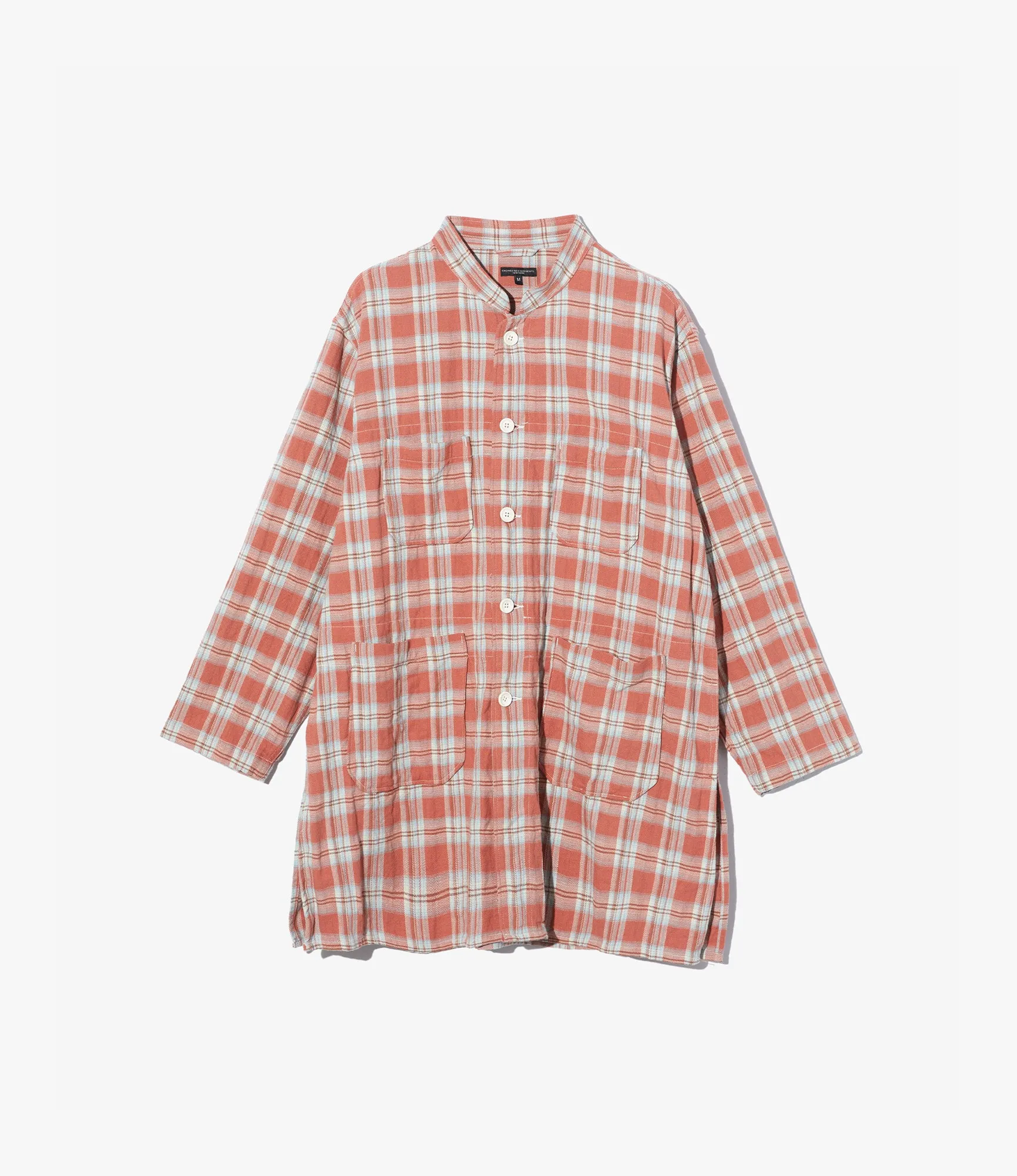 UV protection layer Long Dayton Shirt ?C Pink Plaid Jacquard Cotton