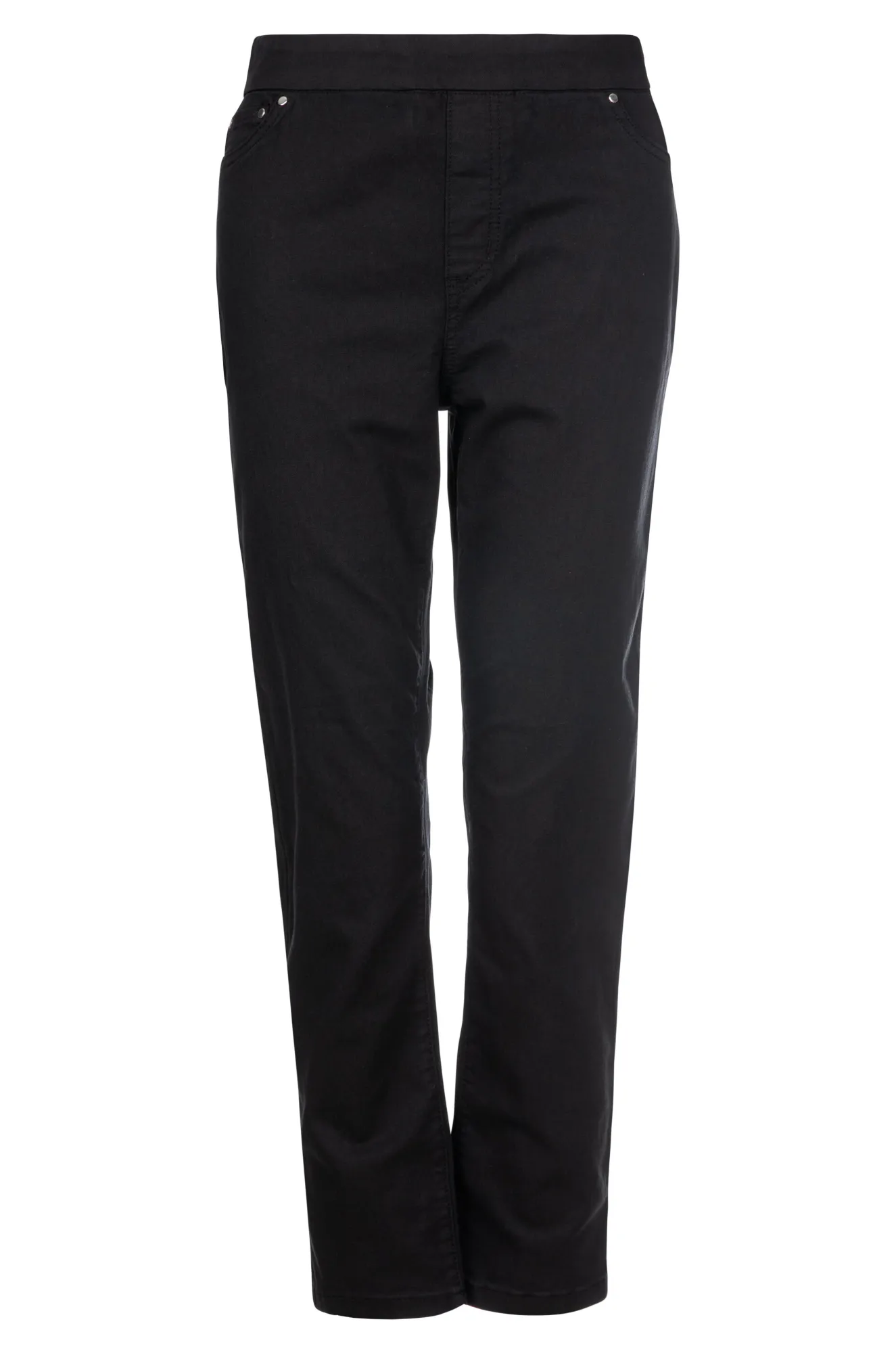 Stretch Cotton blend Capri Jeans | Black | 6924A1 Fit Freedom Layered Style