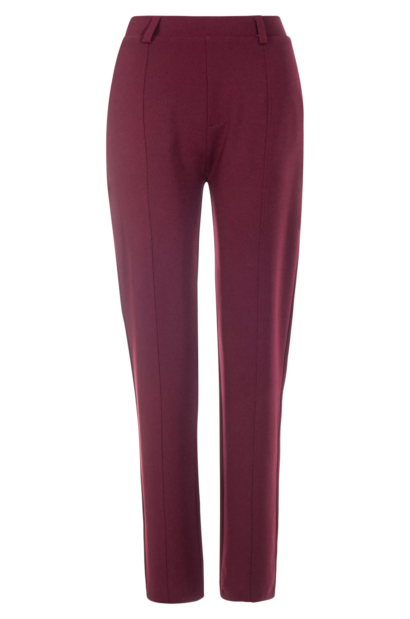 Soft Waistband Supportive Fit Stretch Crepe Short Pants | Berry | 8222ZZ