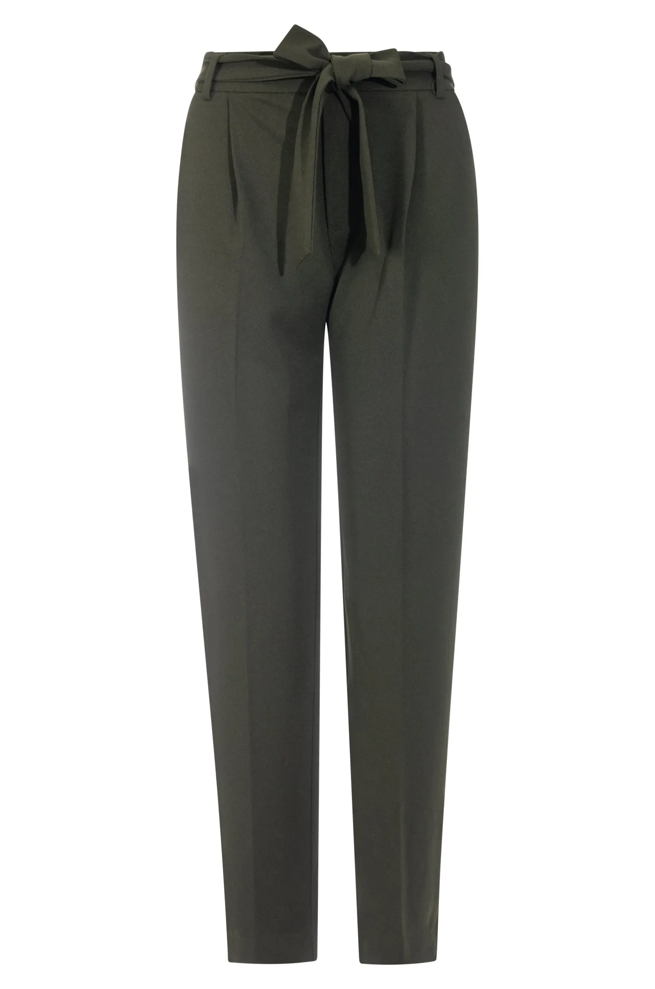 Stretch Crepe Short Pants | OLIVE | 8224ZZ Slim Silhouette