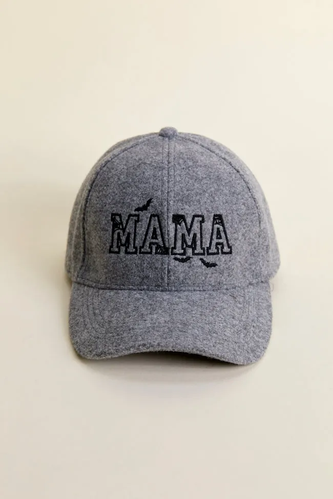 Seasonal Layering Sporty Comfort Spooky Mama Grey Baseball Hat SALE