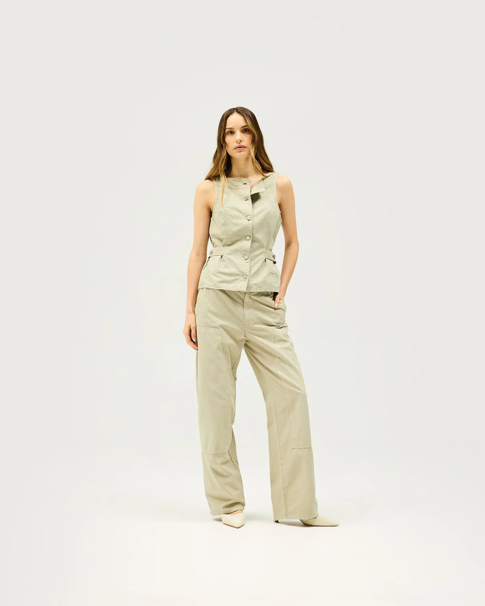 Breathable Brunch Outfit Minimalist Eco Friendly Galaxy Jean - Mid Green