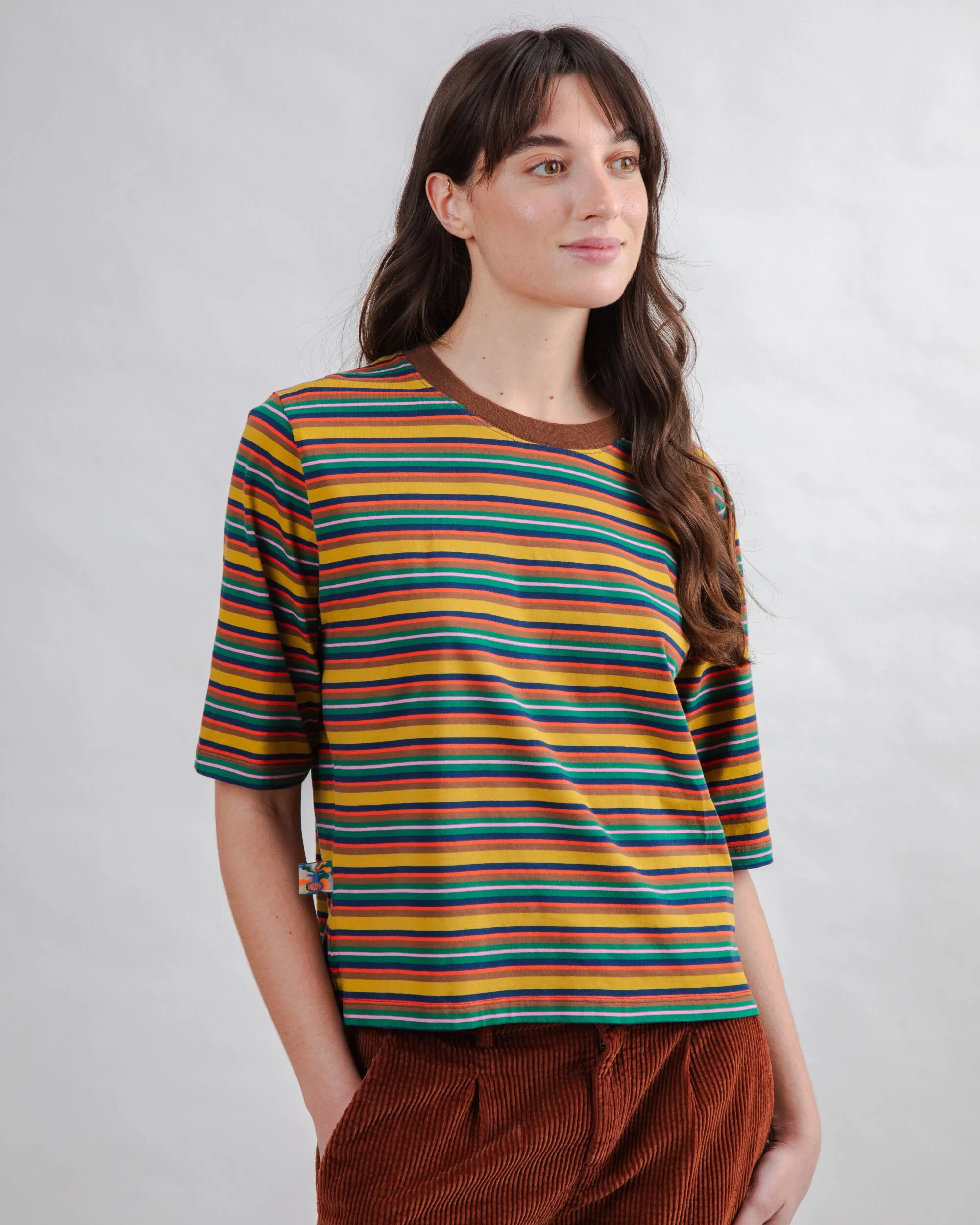 Stripes Squared Tee Multicolor Easy Fit Wear