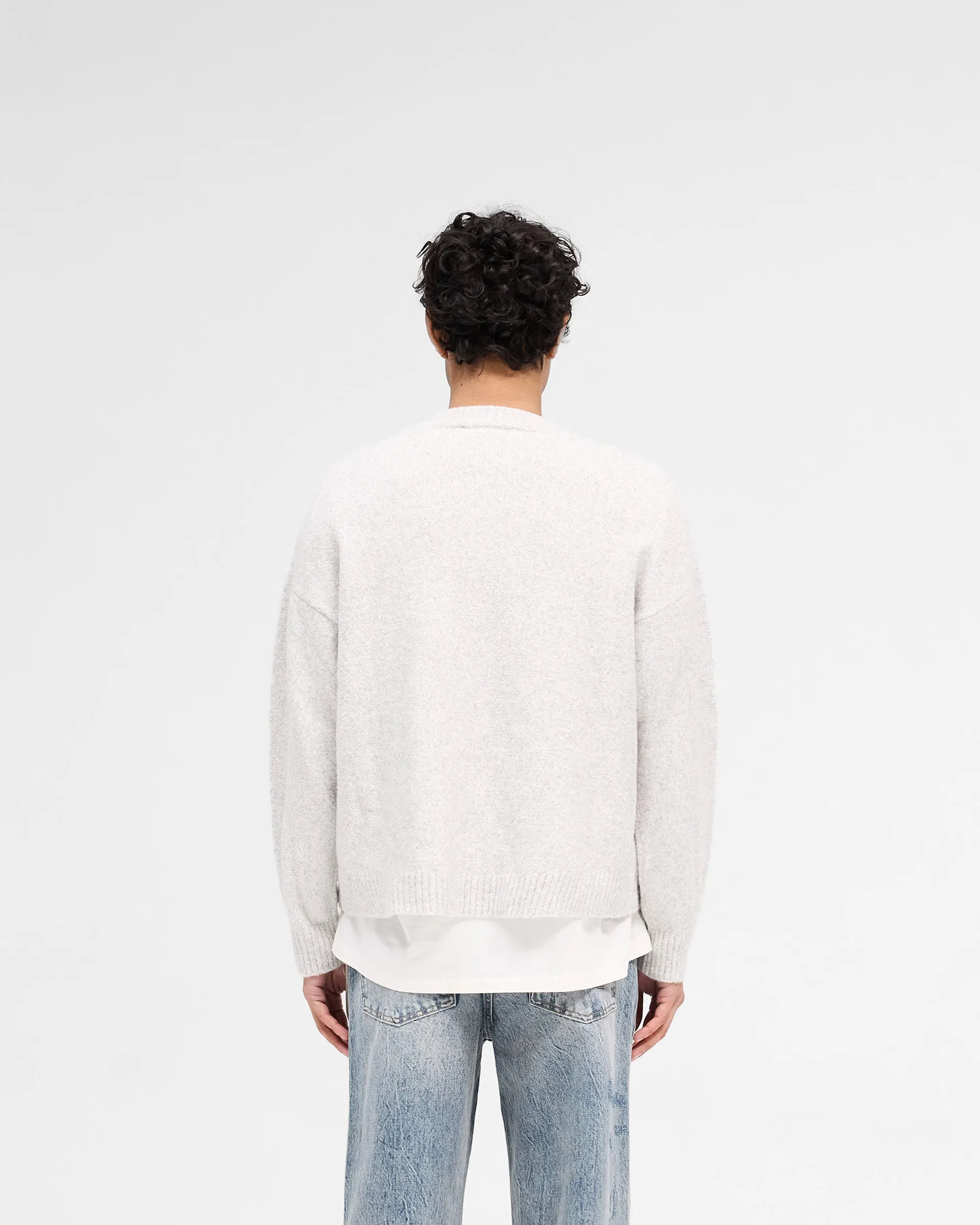 Marled Knit Jumper - Ice Grey Marl Run Glow