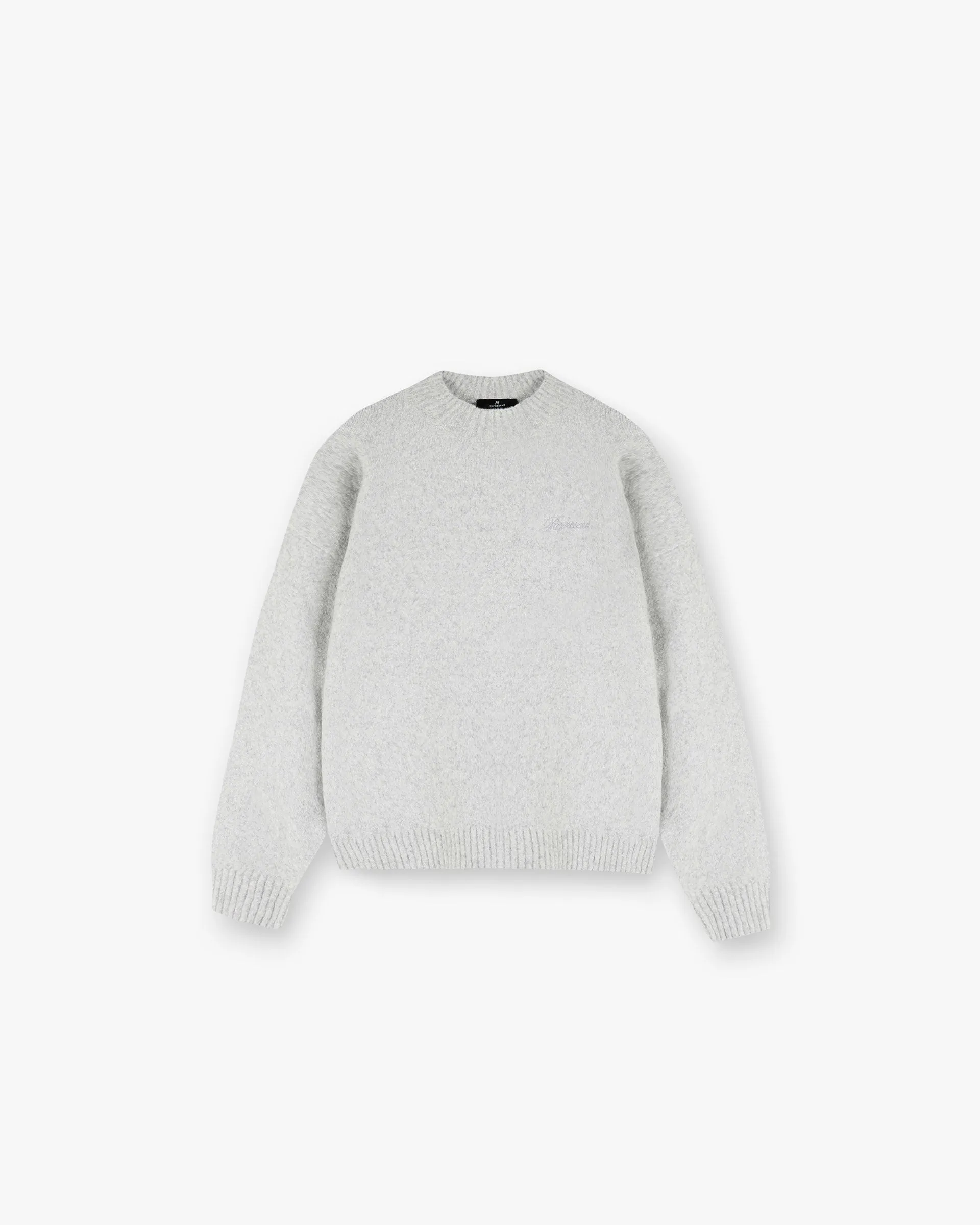 DoubleLayered Structure Marled Knit Jumper - Ice Grey Marl