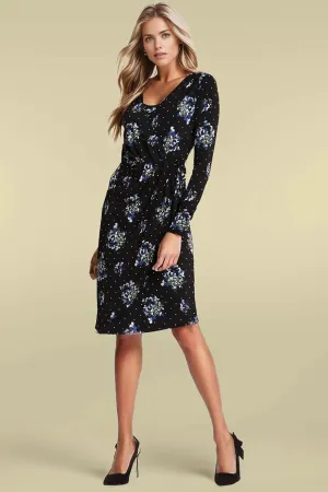 Floral Wrap Midi Dress Peace Glow