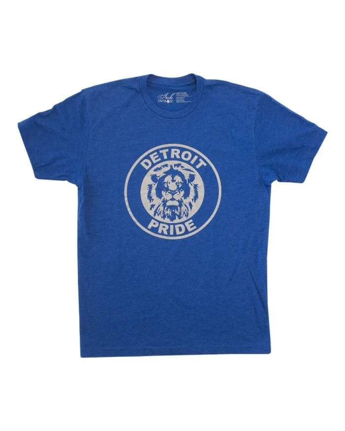 Ink Detroit Pride T-Shirt - Royal Blue Perfect for Outdoors