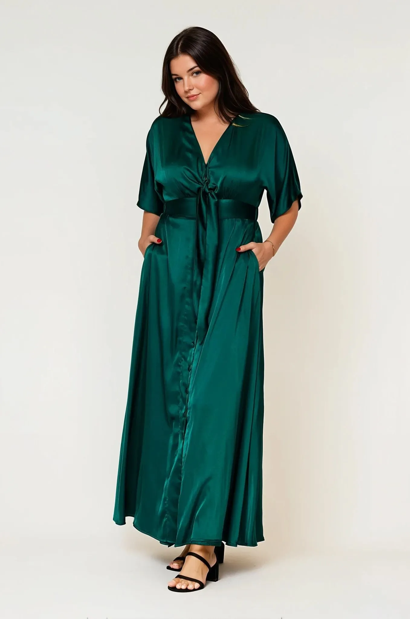 Scandi Clean Angelika Dress Emerald