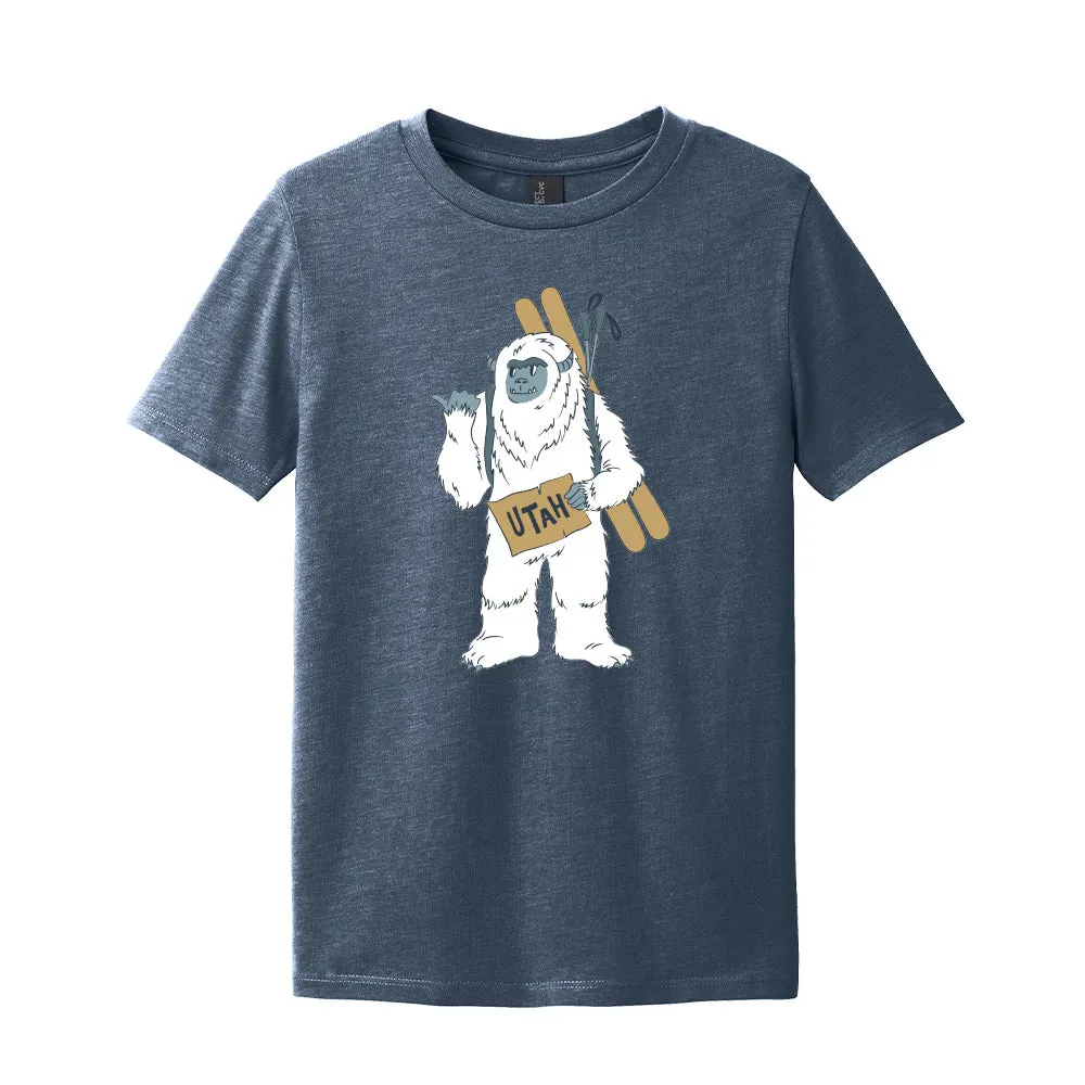 Ski Utah Resorts Youth T-Shirt - Multiple Colorways Minimalist Style Timeless Layering