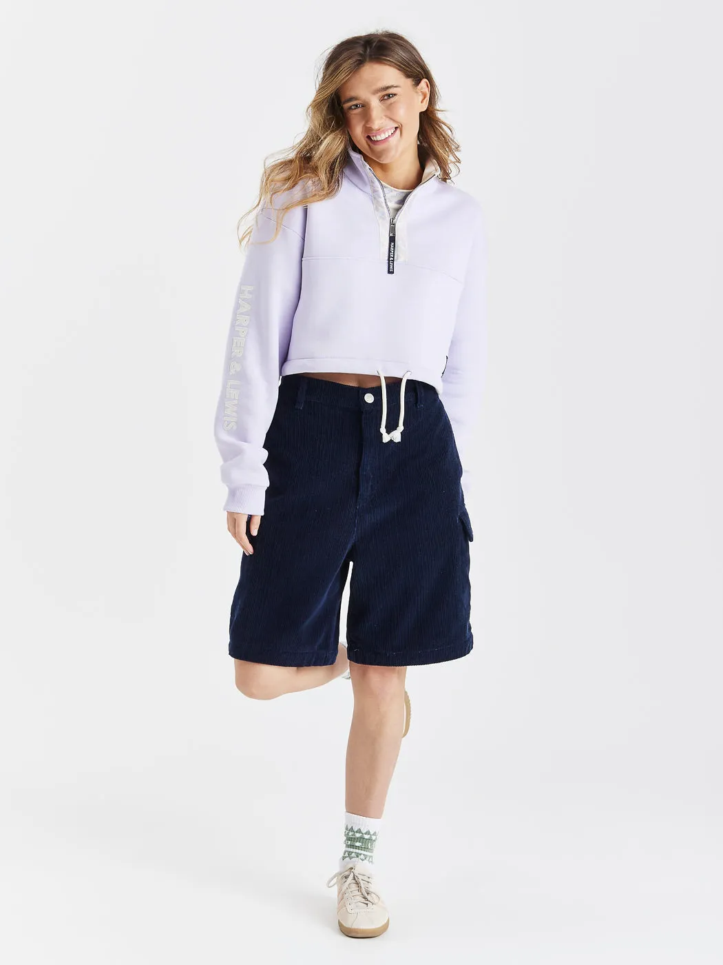 Sophia Cropped 1/4 Zip Sweater Urban Look