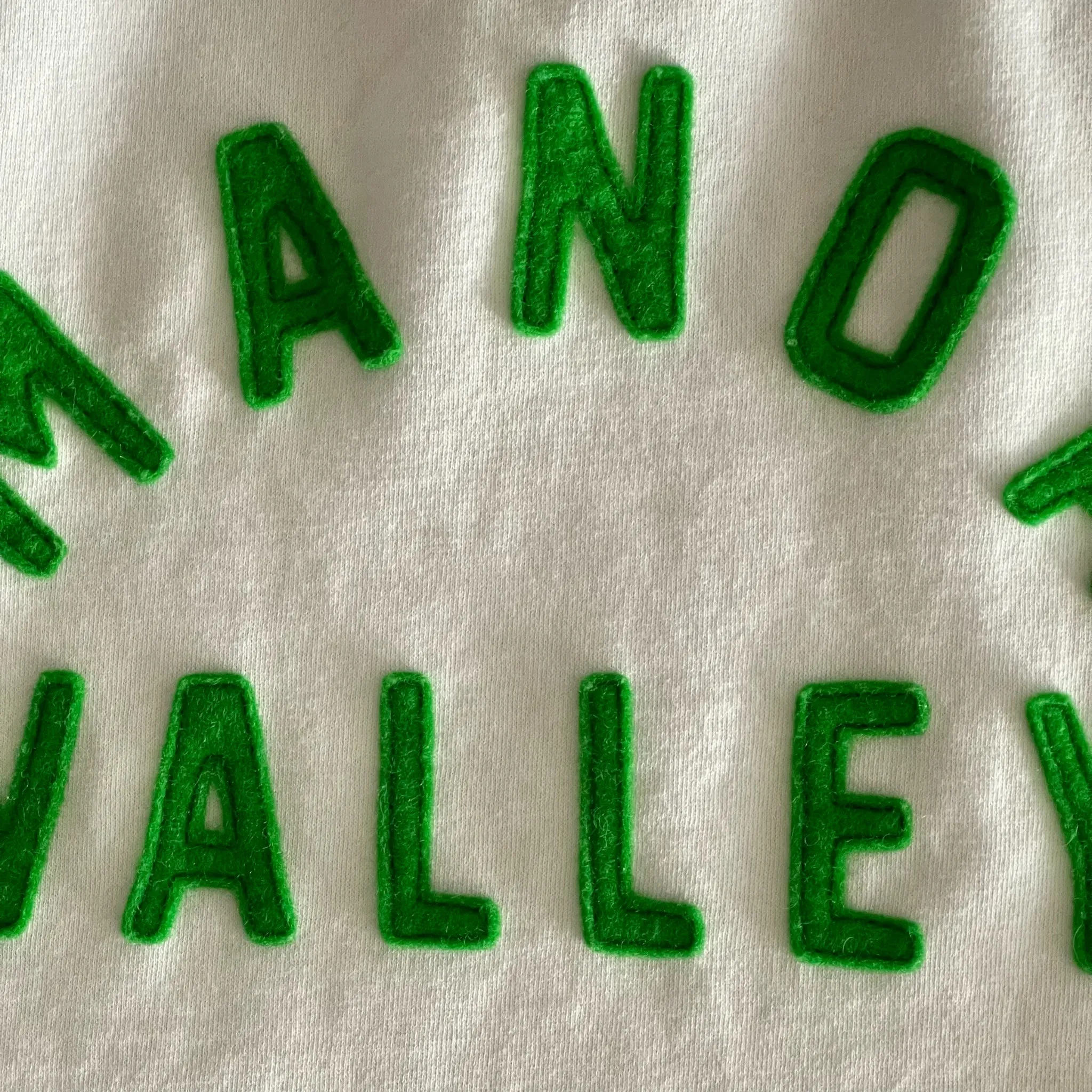 Mens Raglan Fleece White x  Grass Green applique Lounge Fit product market share