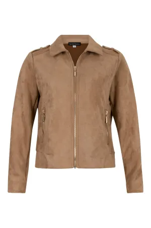 Thermal Insulation Suede Look Jacket | CARAMEL | 4064B1