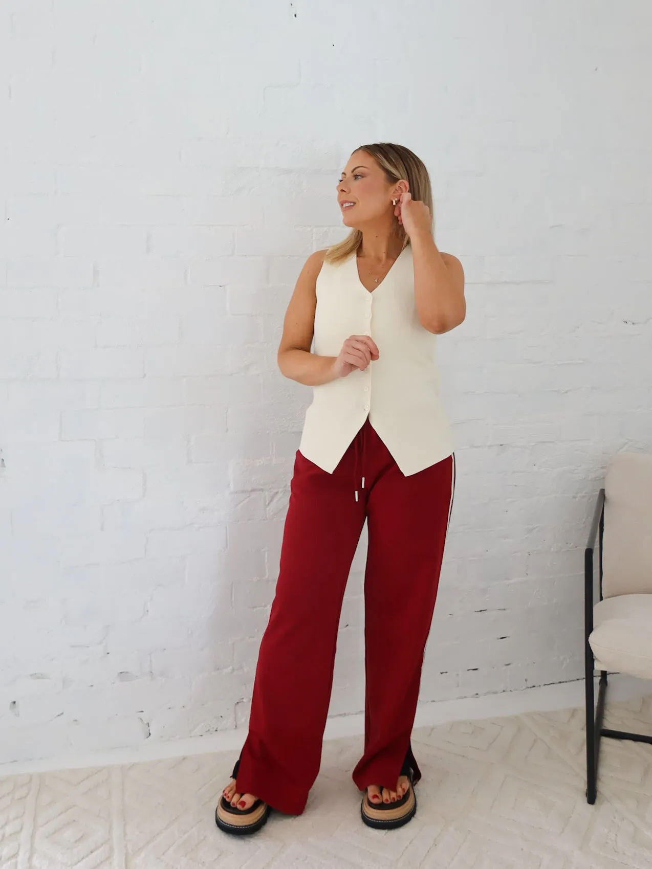 Smart Style Sullivan Pants - Burgundy