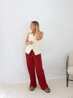 Body Fit Sullivan Pants - Burgundy