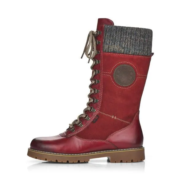 Non Slip Standing Workers Odor Control Technology Remonte D9375-35 Womens Red FlipGrip