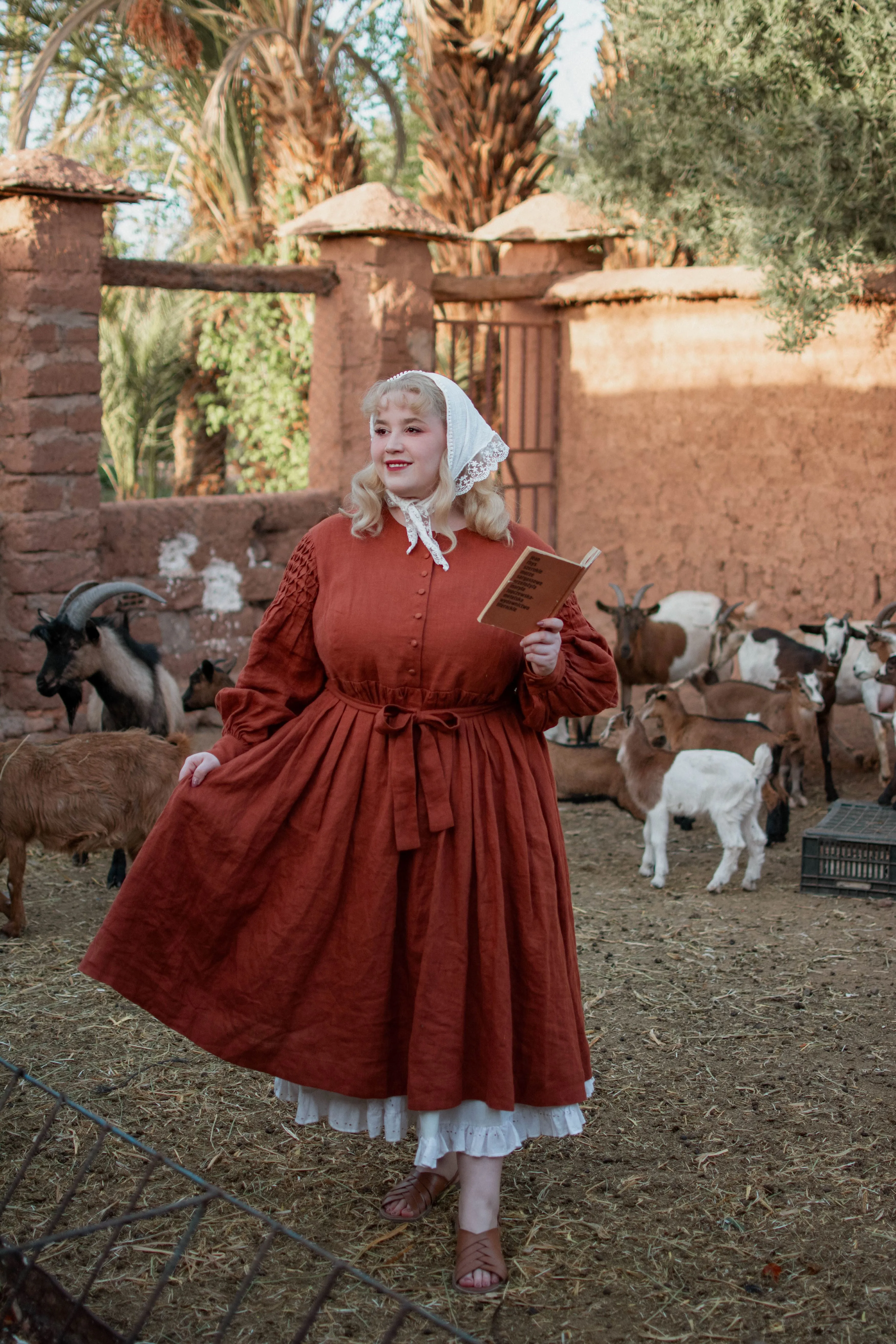 Functional-Design Beth'23 Oversized Dress with Long Sleeves - Plus size | Linen dress