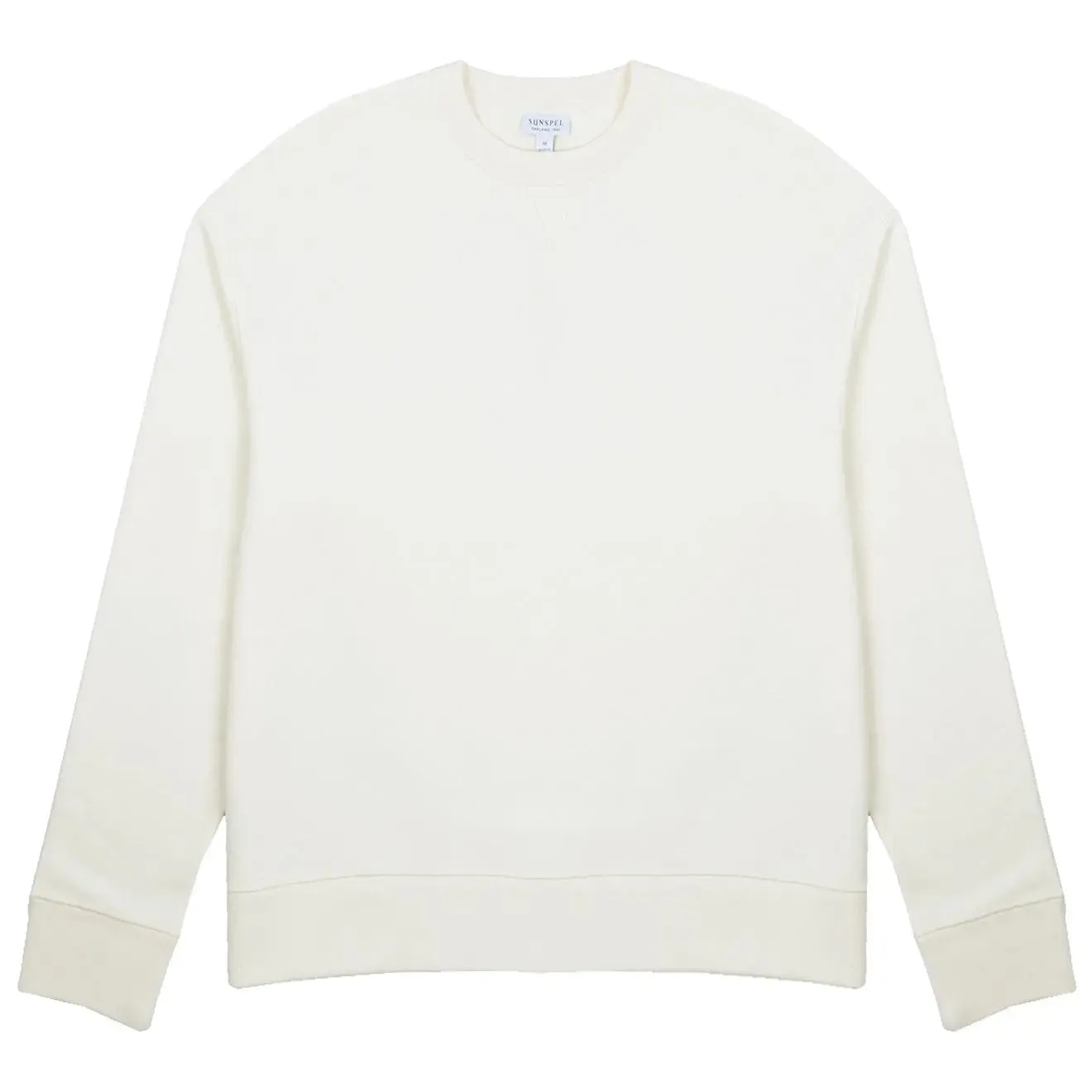 Layered Fit Warm and Cozy Sunspel Womens Loopback Sweatshirt Archive White