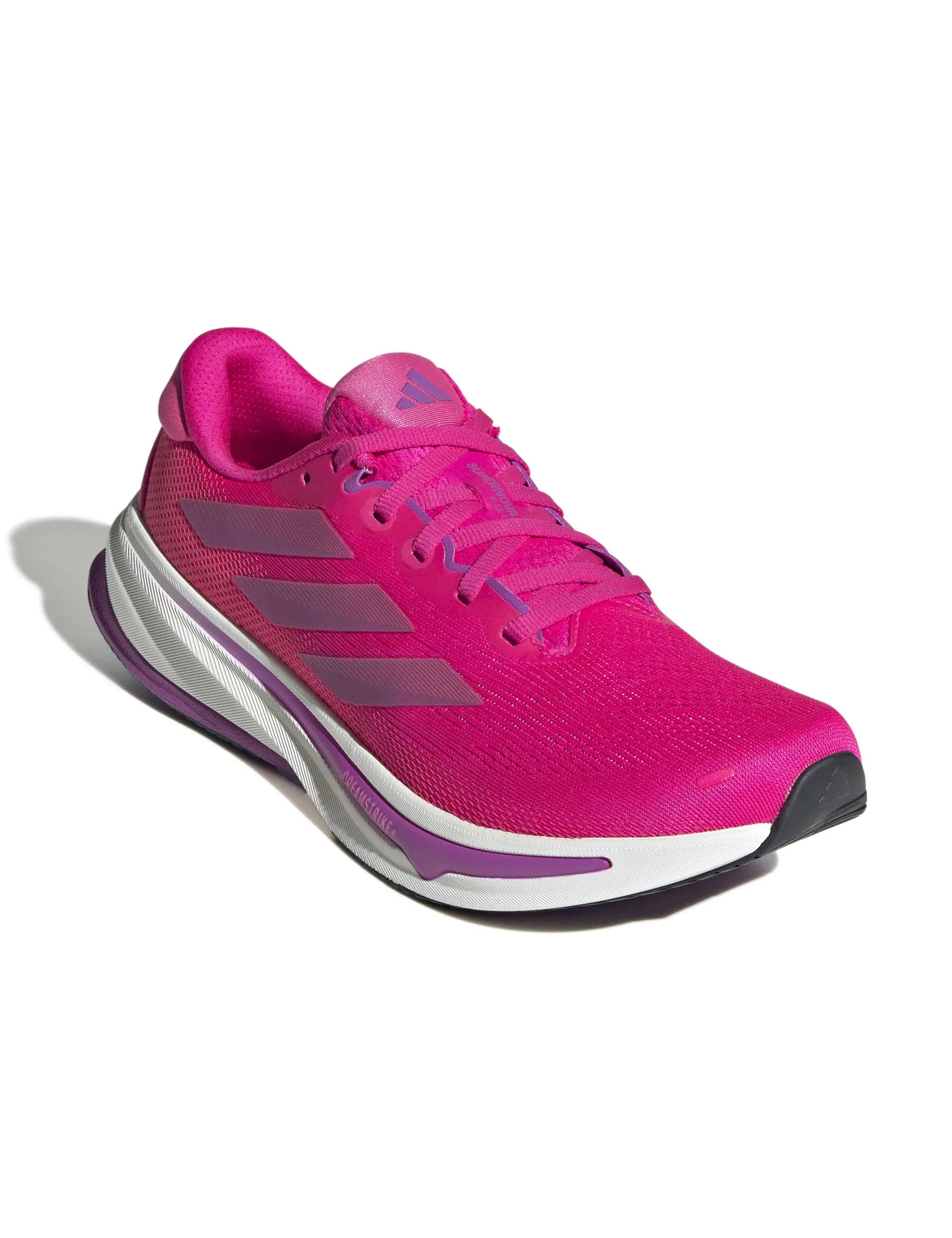 running with a headlamp mountain - specific shoes Supernova Rise 2 Running Shoes - Shock Pink/Purple Burst/Lucid Pink