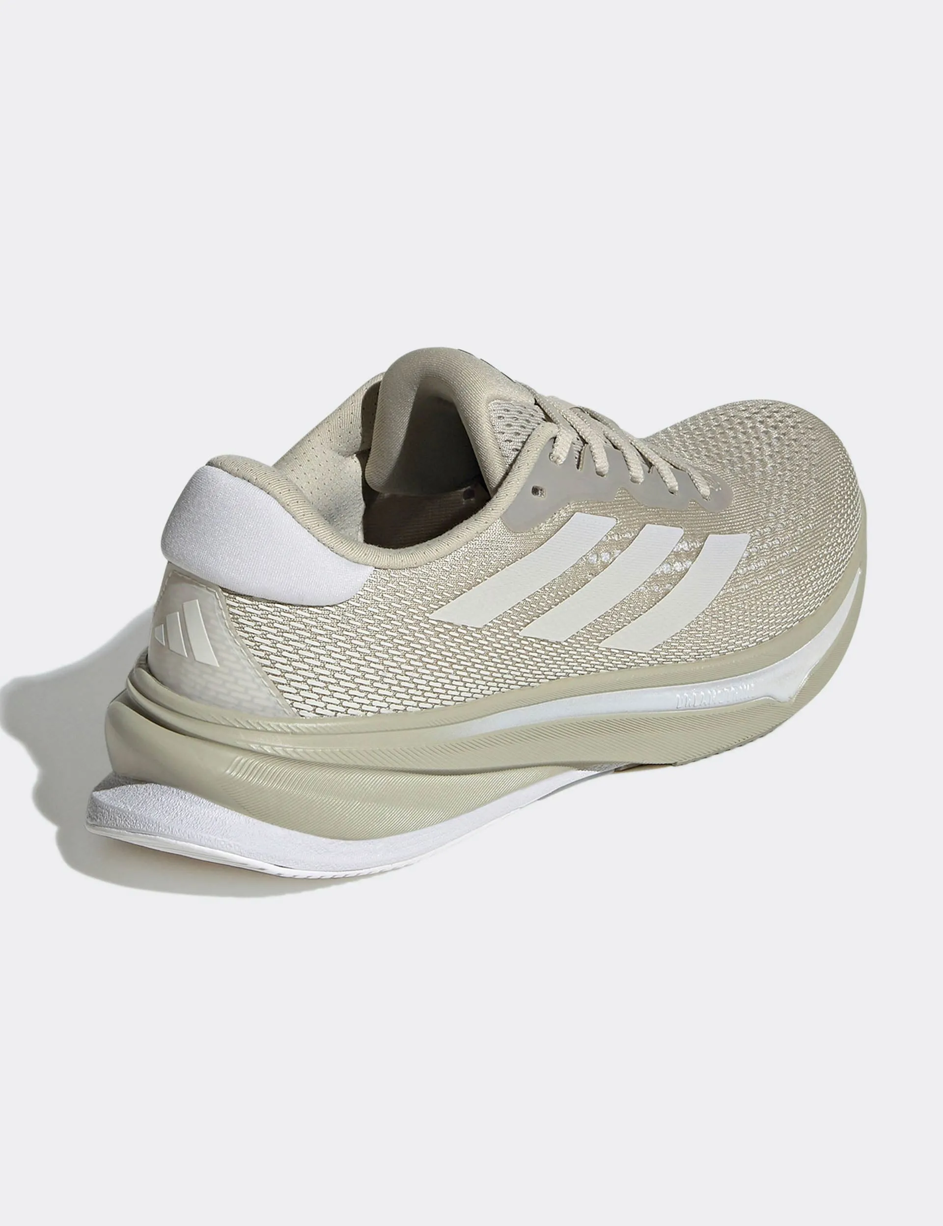 Supernova Rise Running Shoes - Putty Grey/Dash Grey/Zero Metallic Cushioned Midsole Technology Breathable - mesh