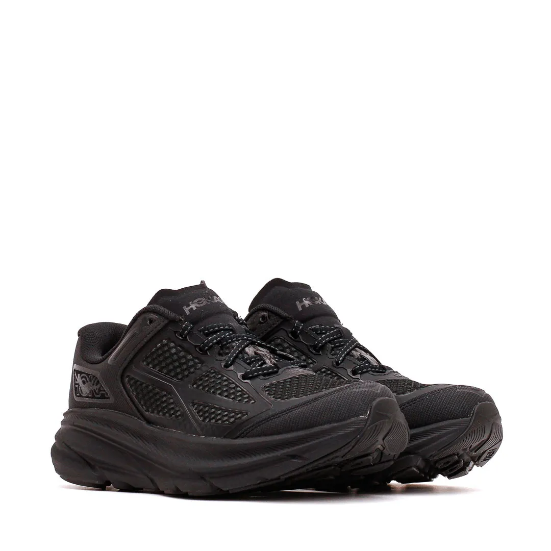 replaceable insole shoes Layered Propulsion Plate Hoka One One Men Clifton 9 Carbon Black 1155370-BBNB