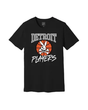 Ink Detroit Players T-Shirt - Black Durable Colorfast Finish Soft and Light
