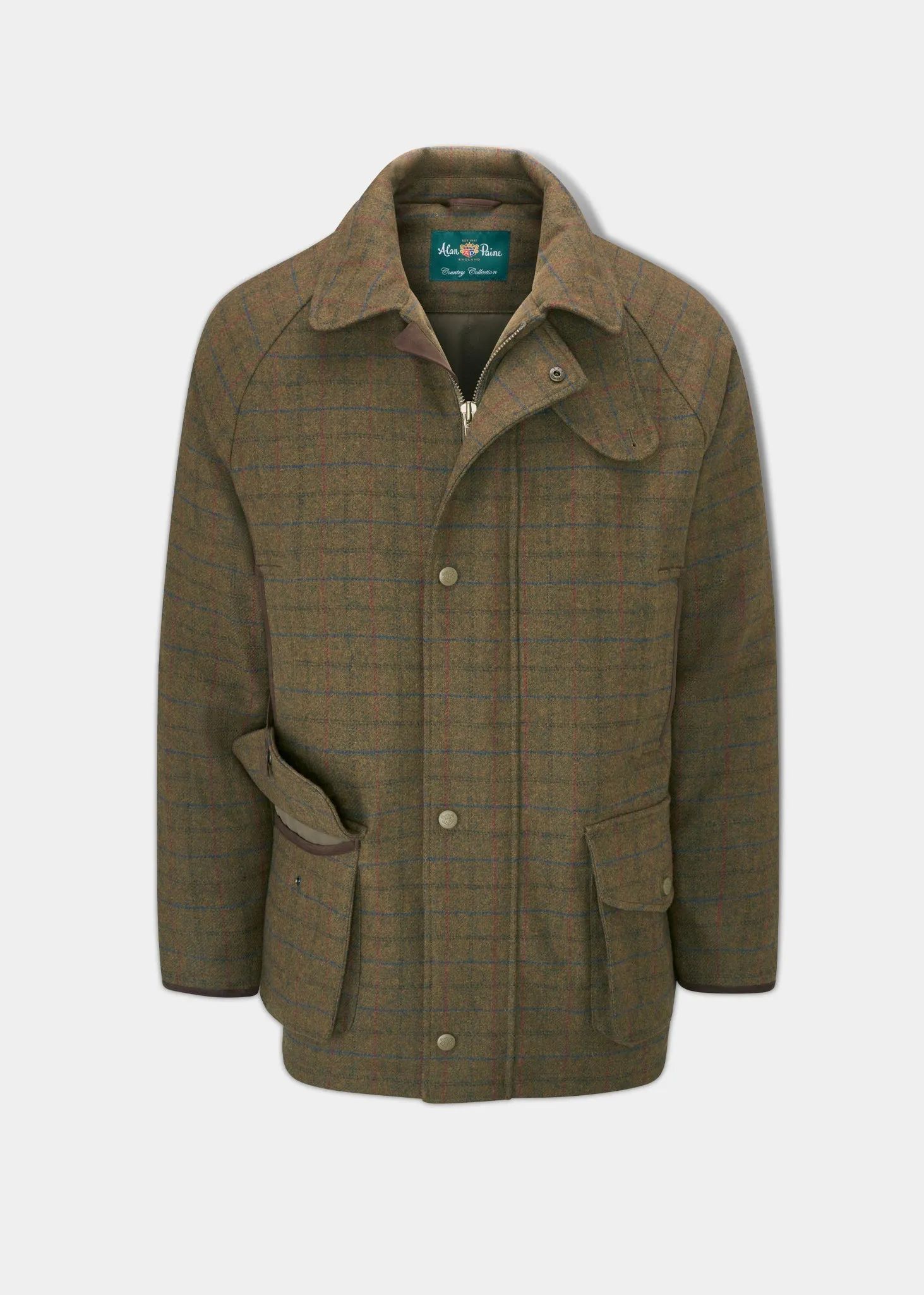 Multi Layer Construction Surrey Waterproof Tweed Coat In Moor - Shooting Fit