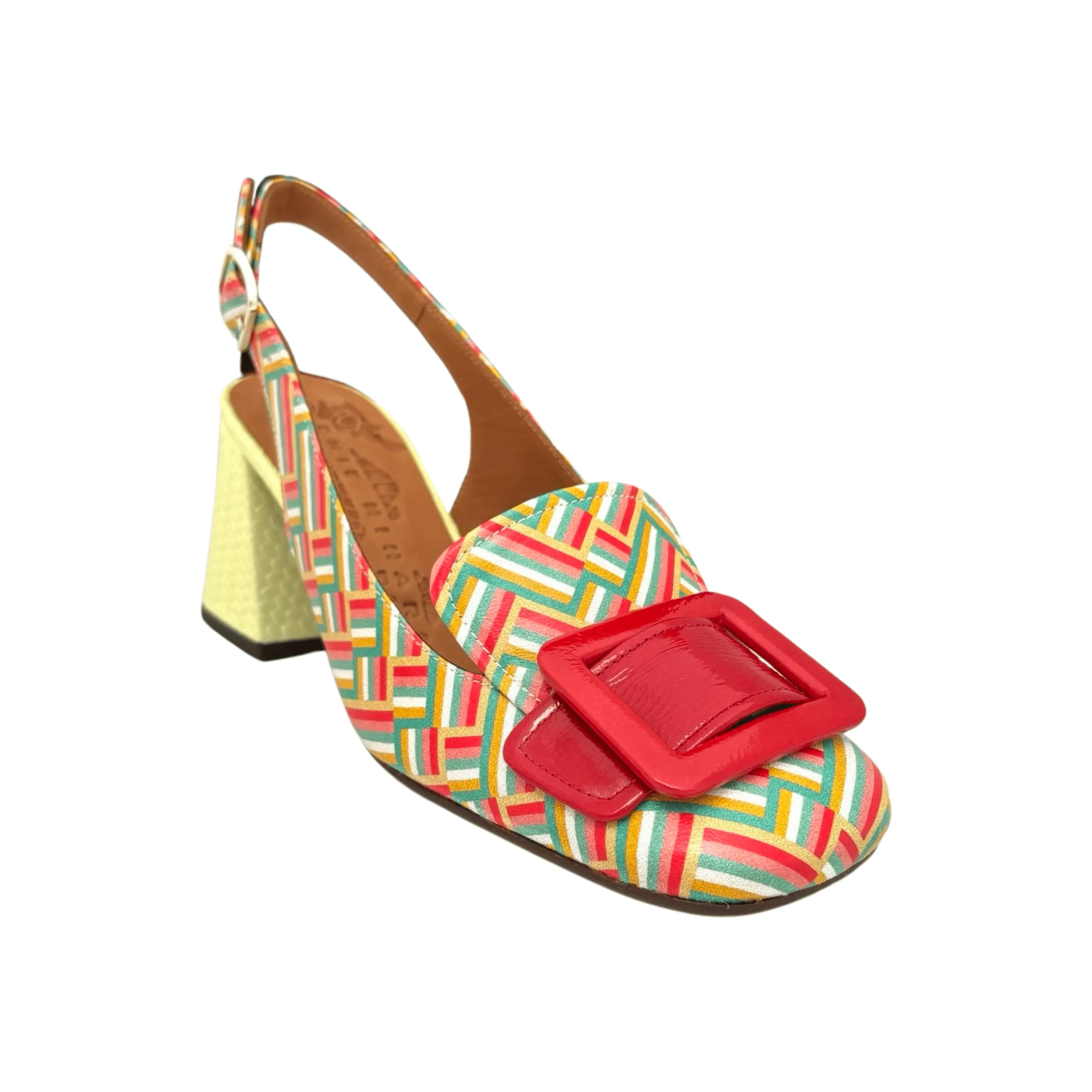 Suzan Multi Geometric Print Heel Everywhere Fit