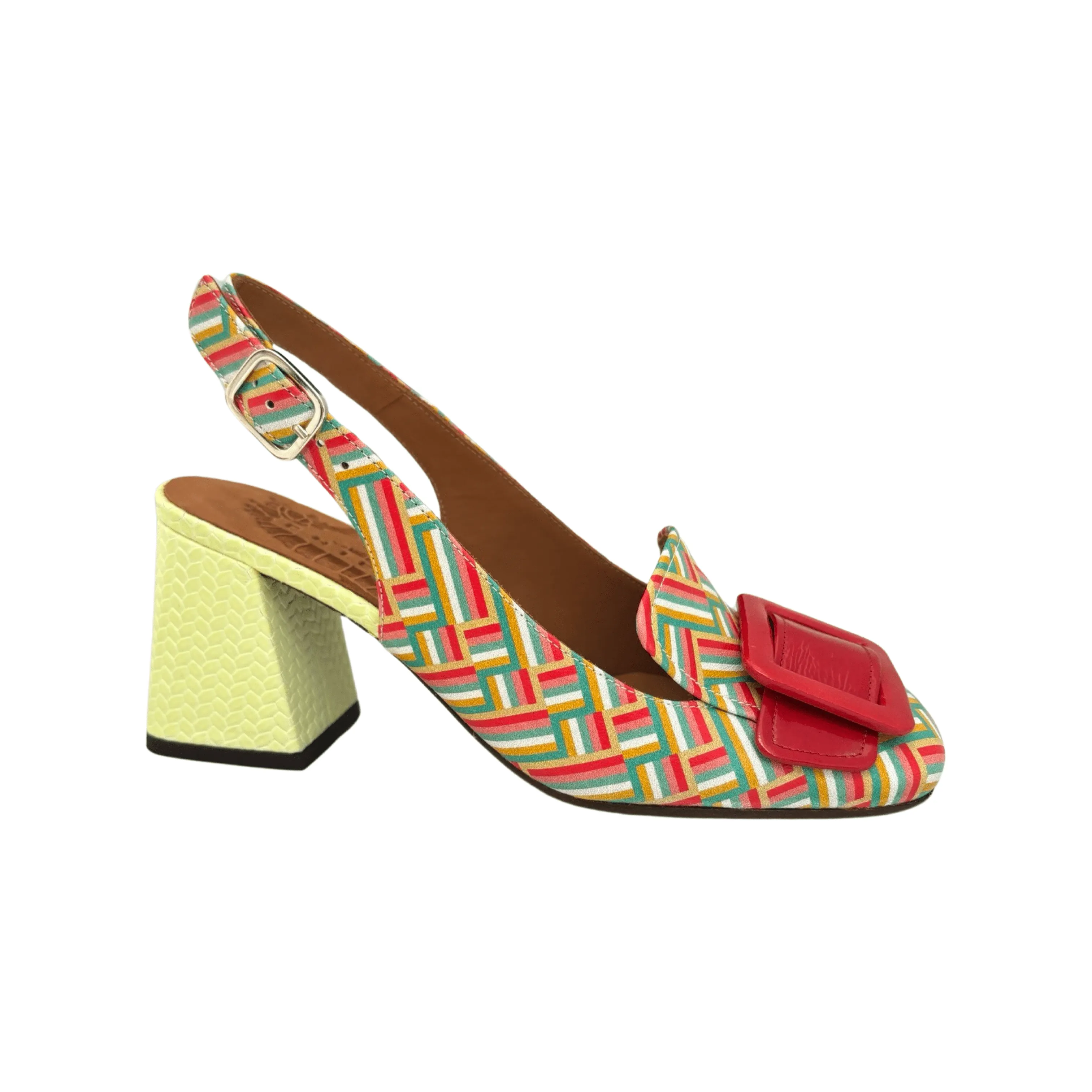 Breathable Inner Sleeve Forest Path Suzan Multi Geometric Print Heel