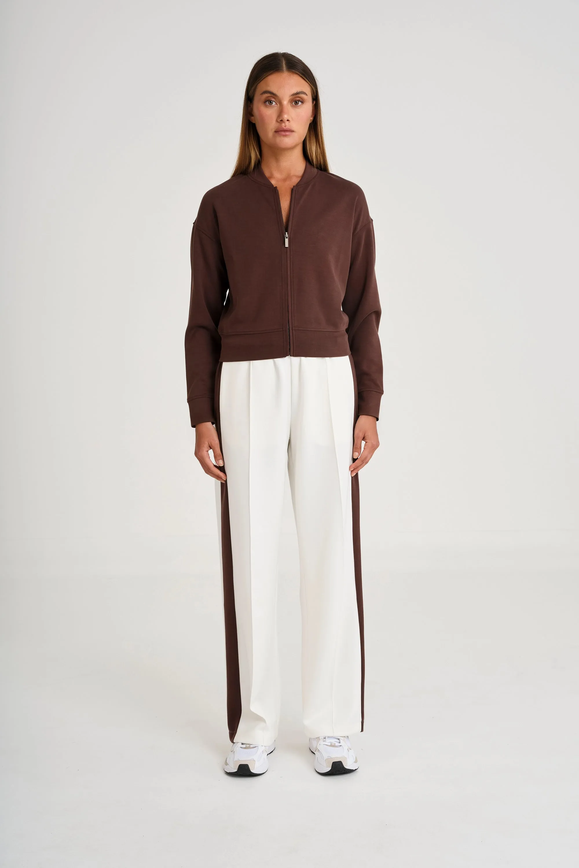 Ergonomic Drape Soft Luxury Full Zip Jumper