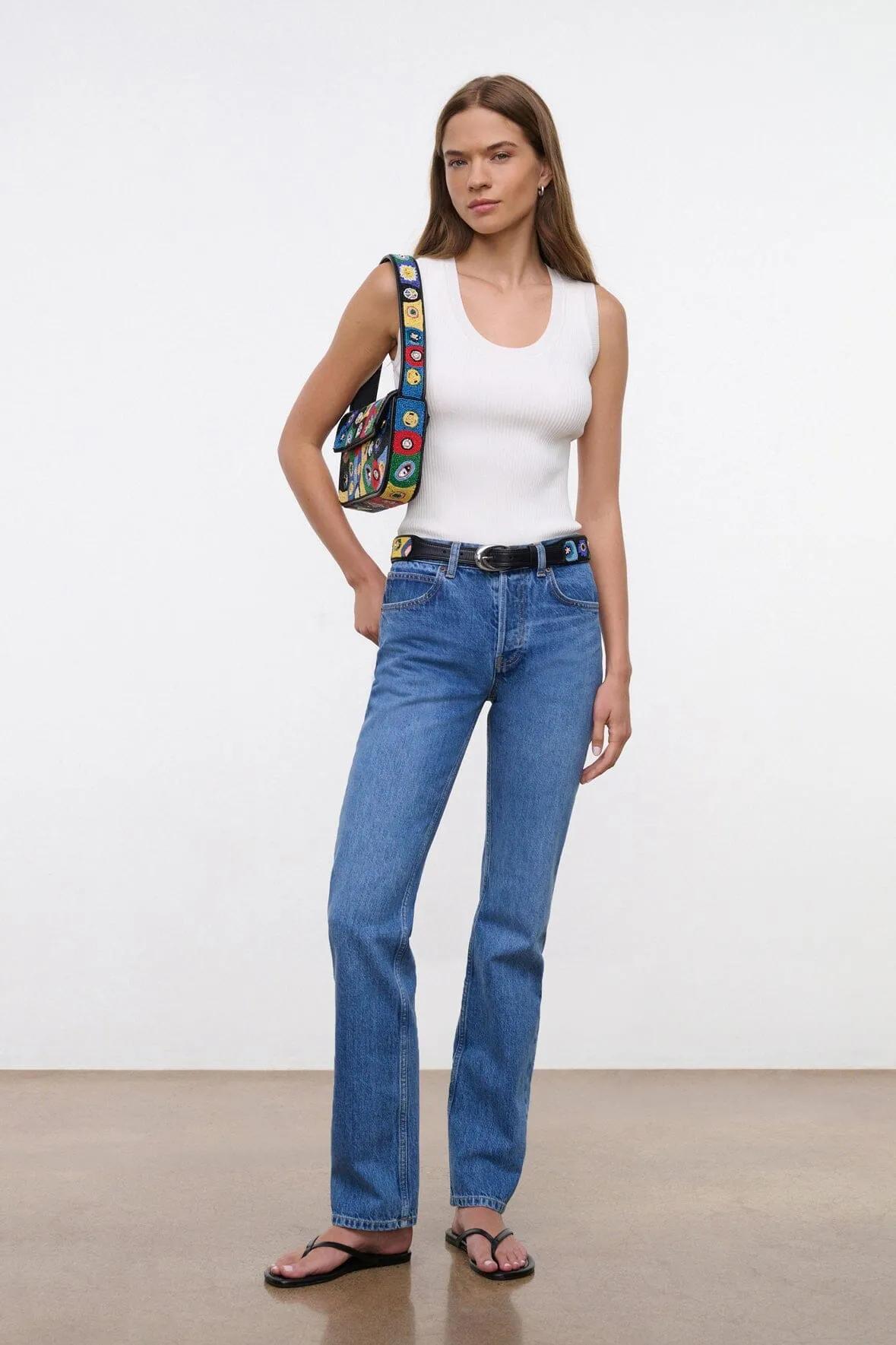 Urban appeal Tailored Waistband TEDDY STRAIGHT JEAN | VINTAGE WASH