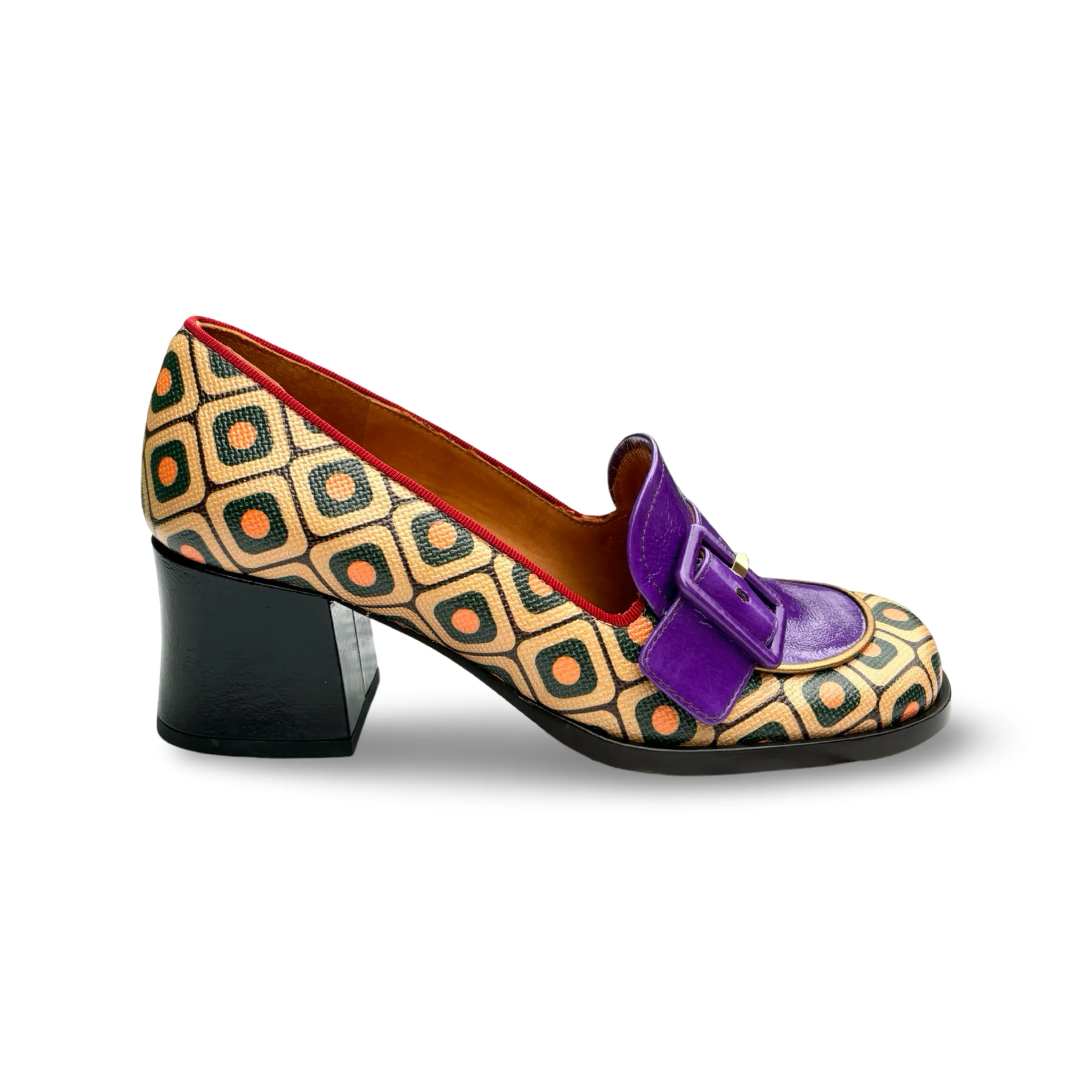 Earth Base Firm Ground Teisin Purple/Multi Heel Loafer