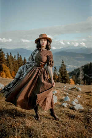 The Beth??23 Dress with short sleeves Natural Style