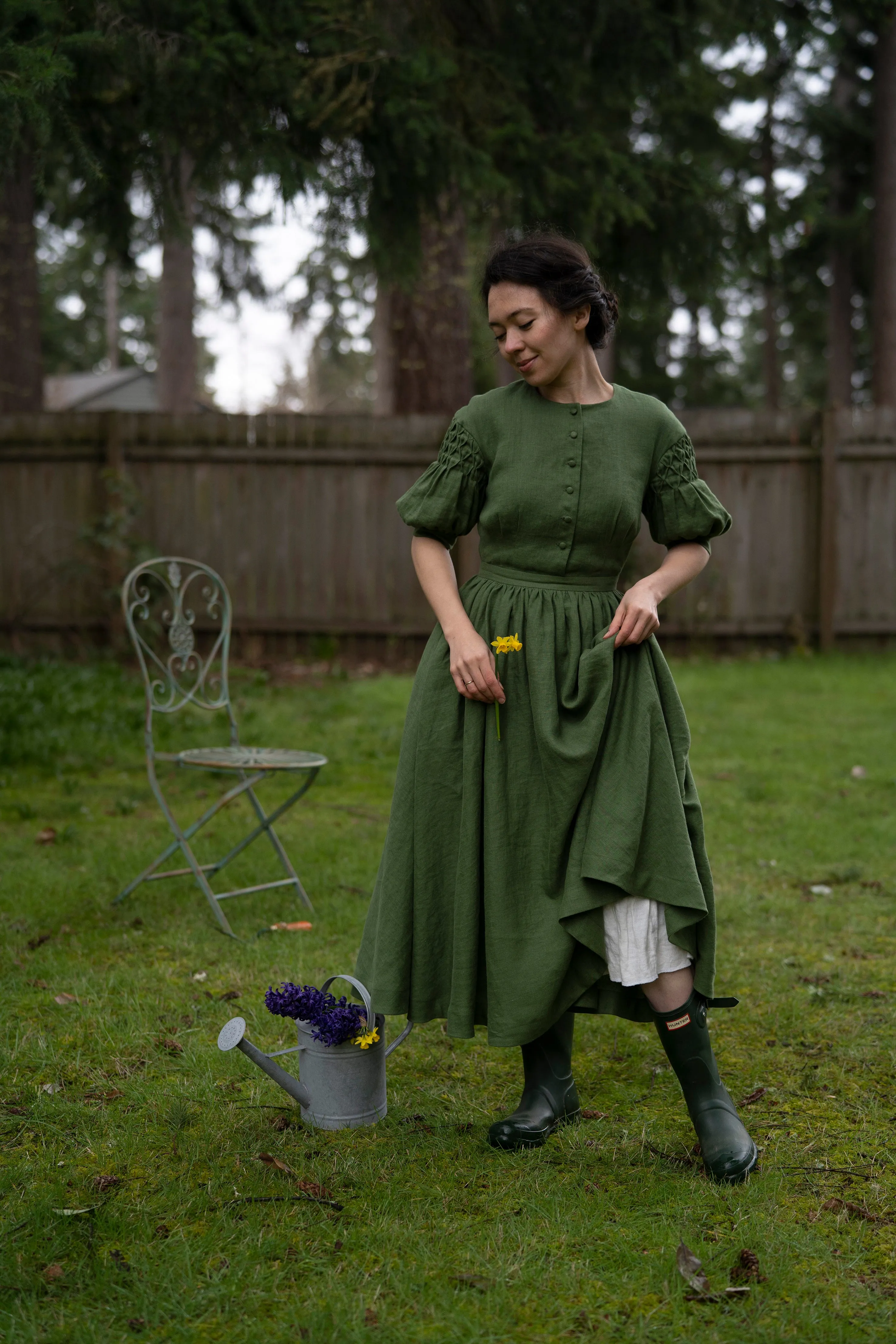 The Beth??23 Dress with short sleeves Subtle Charm Drape Wave