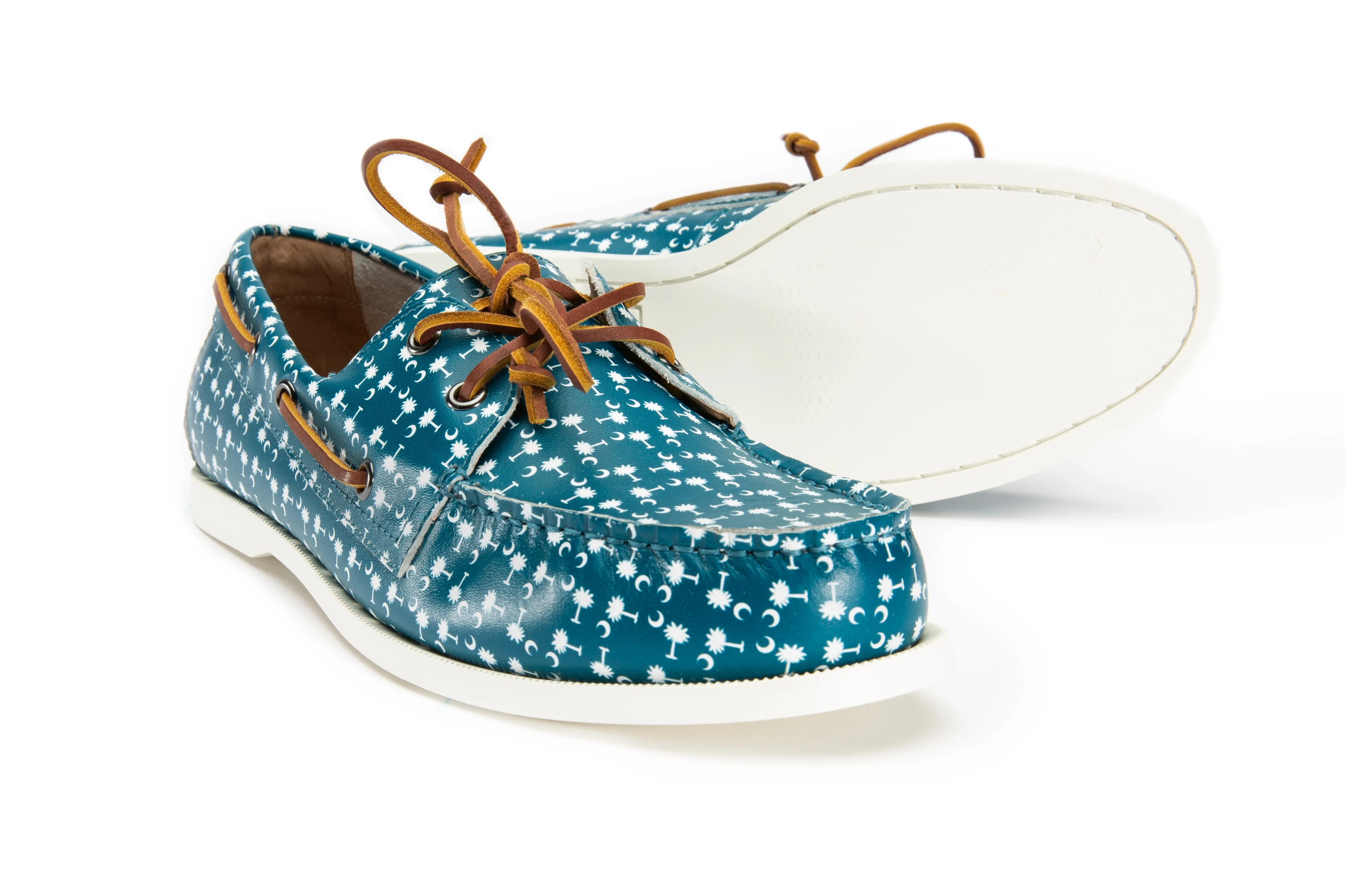 The Charleston Blues Boat Shoe Arch Support Technology Flat Style