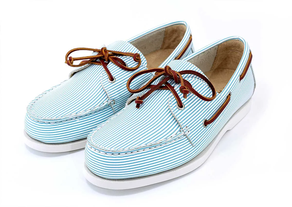 Solid design The Classic Hinder Seersuckers Boat Shoe