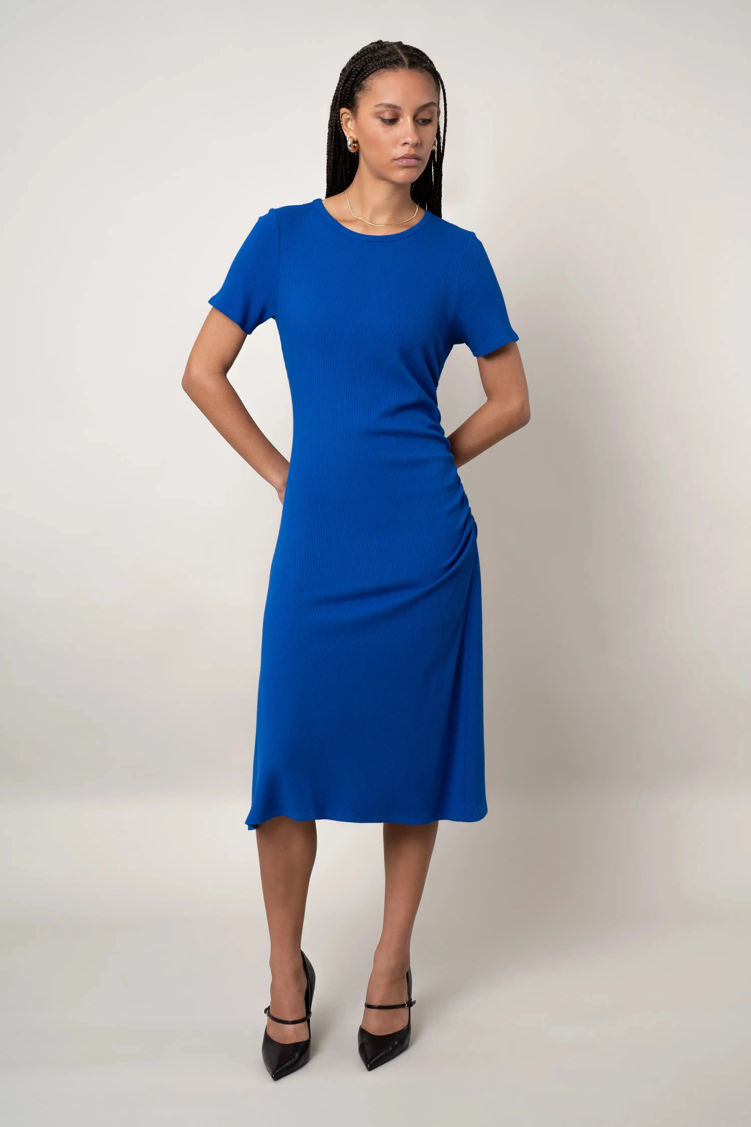 Smart Glide The Classic Ribbed Midi Dress
