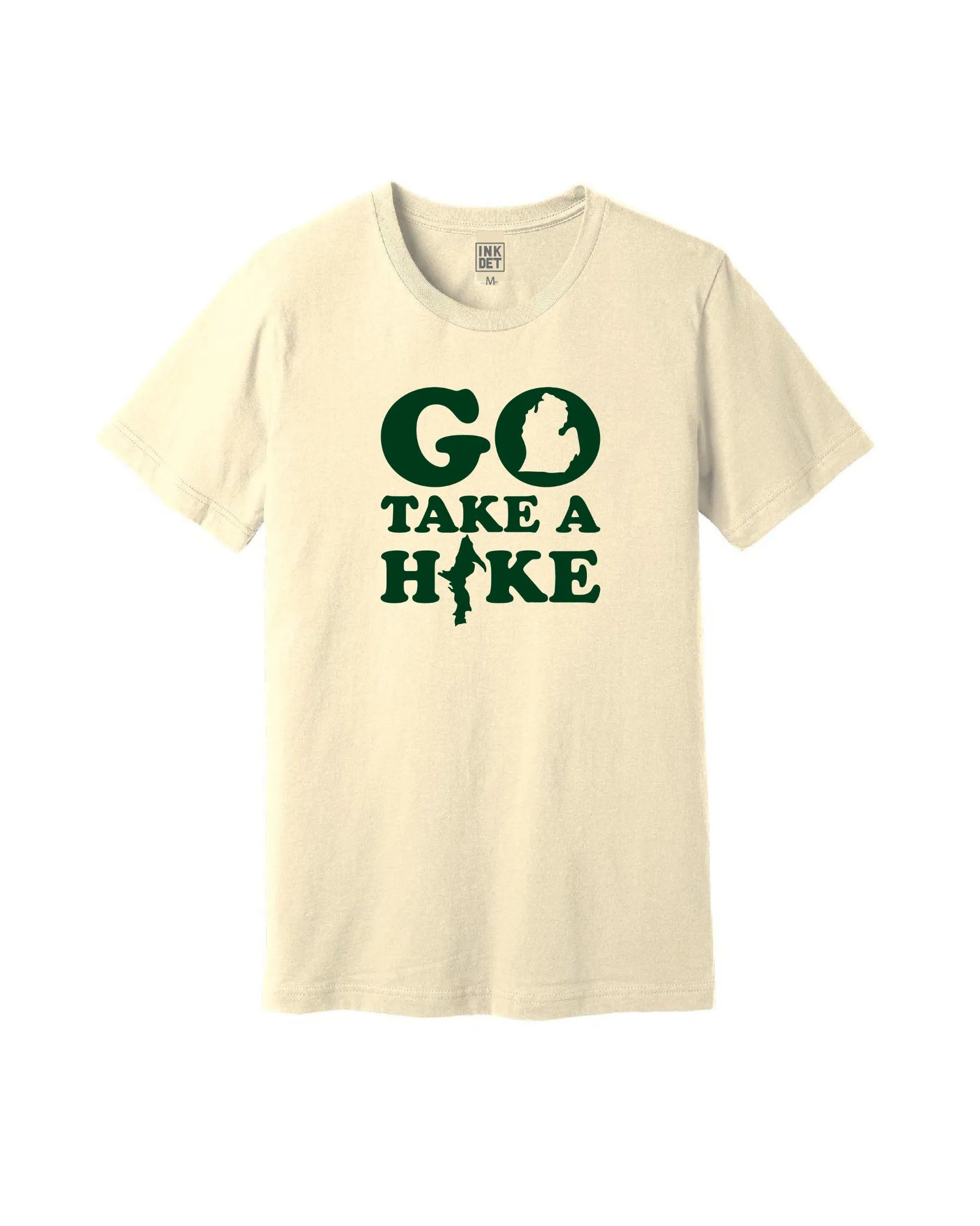 The Great Lakes State - GO TAKE A HIKE T-Shirt - Natural Casual Layer Look