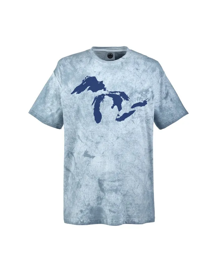 The Great Lakes State - Great Lakes T-Shirt - Lake Blasted Blue windproof Casual Choice Wear